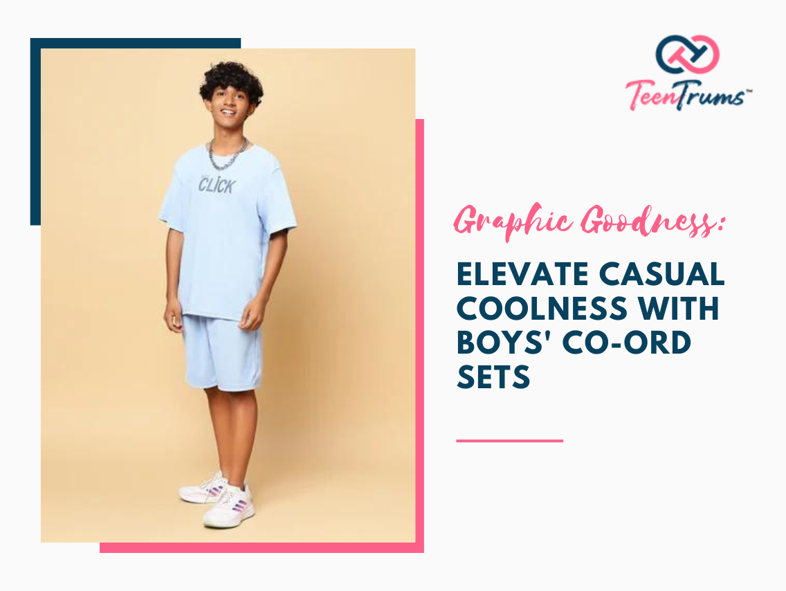 Graphic Goodness: Elevate Casual Coolness with Boys' Co-Ord Sets.