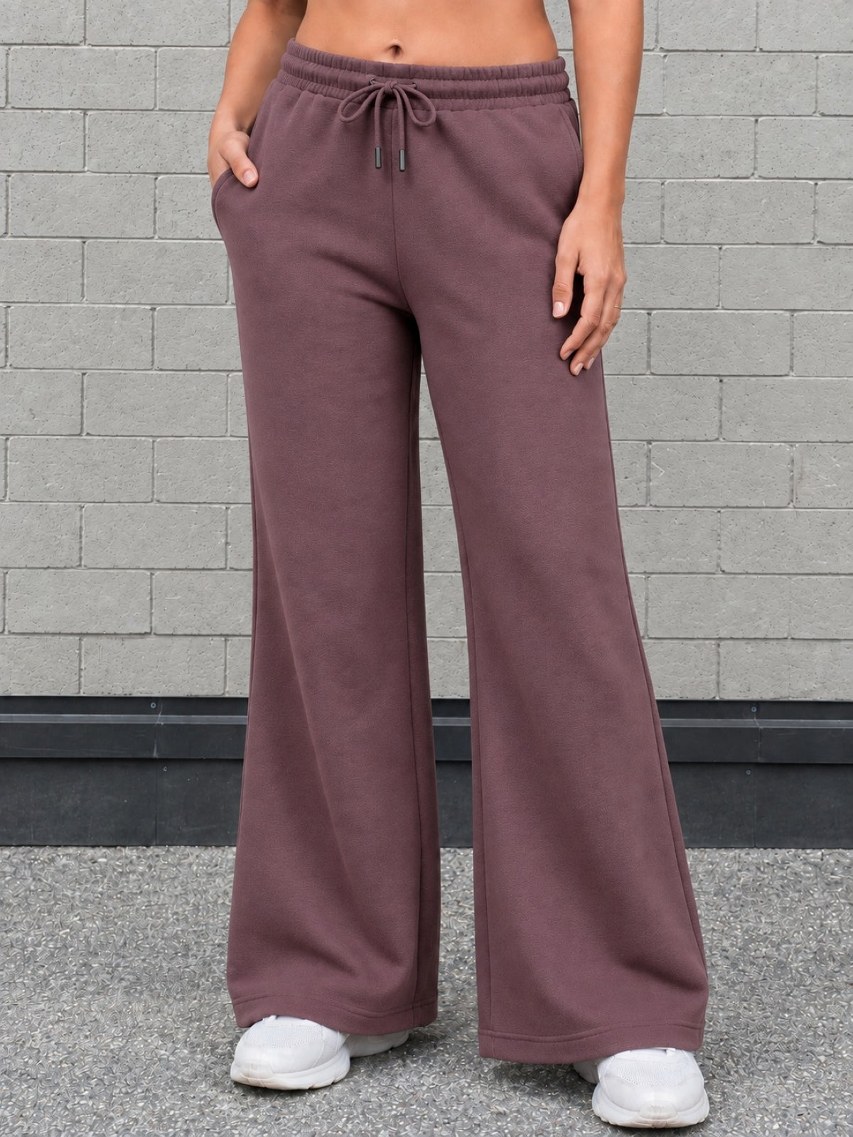 Girls Bootcut Trackpants - Mauve
