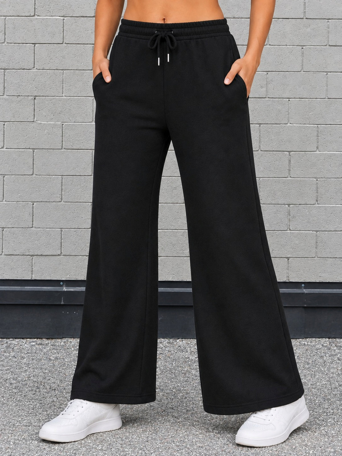 Girls Bootcut Trackpants - Black