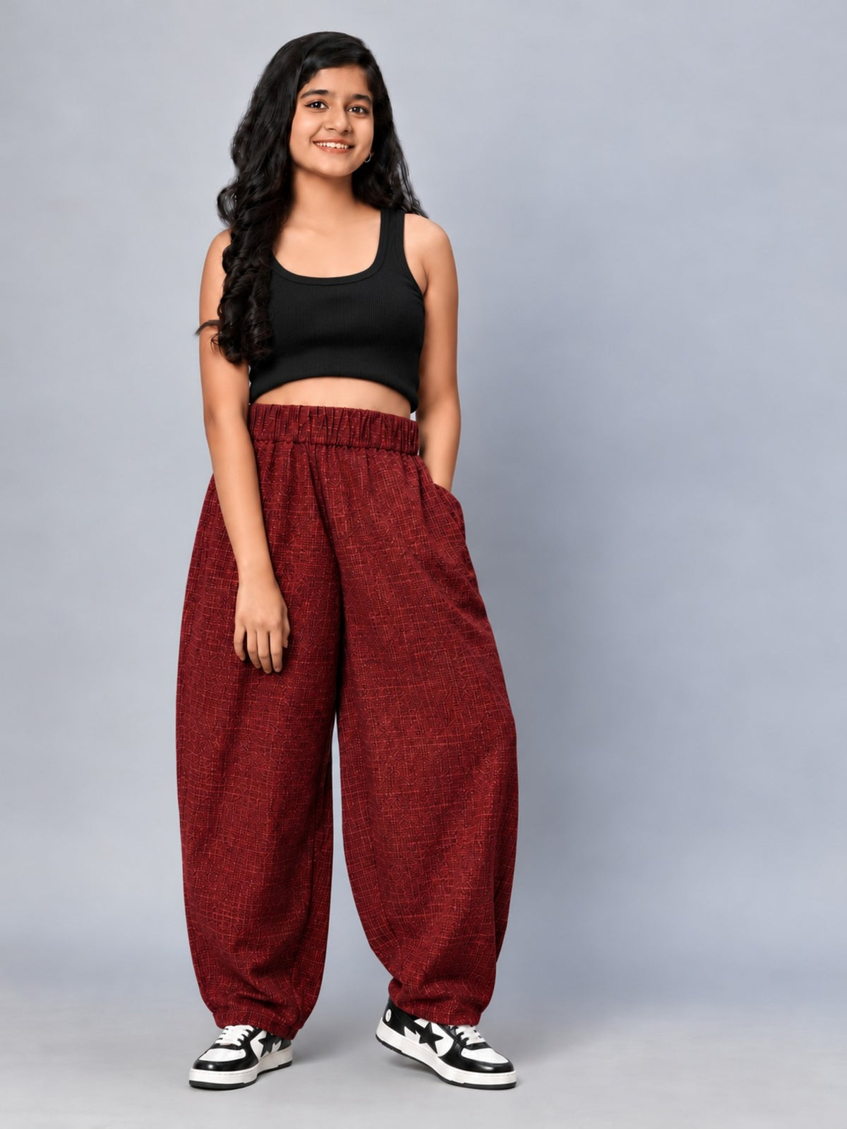 Woven Trouser- Maroon