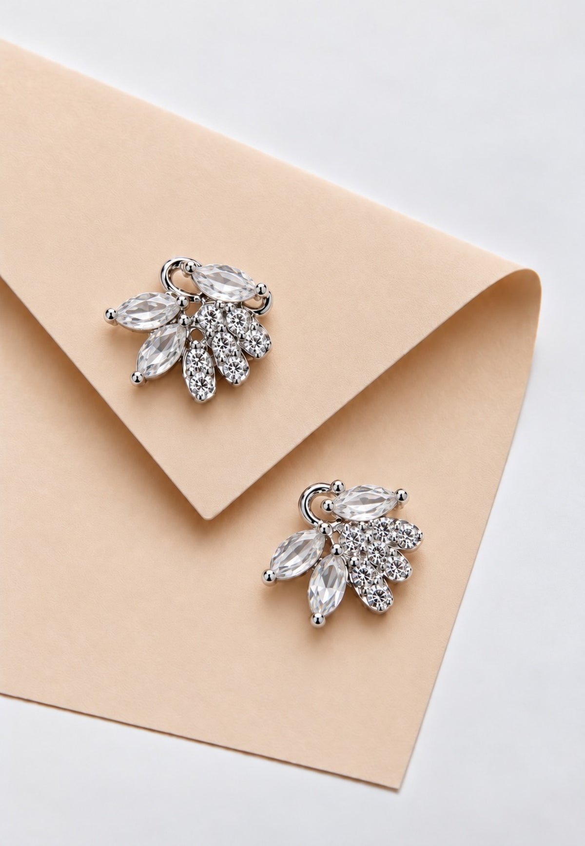 Crystal Cascade Earrings- Clear