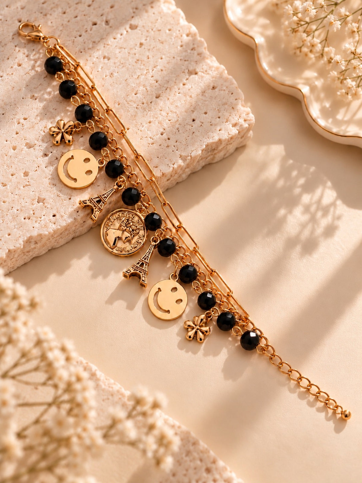 Girls Multi Layered Bracelet - Black