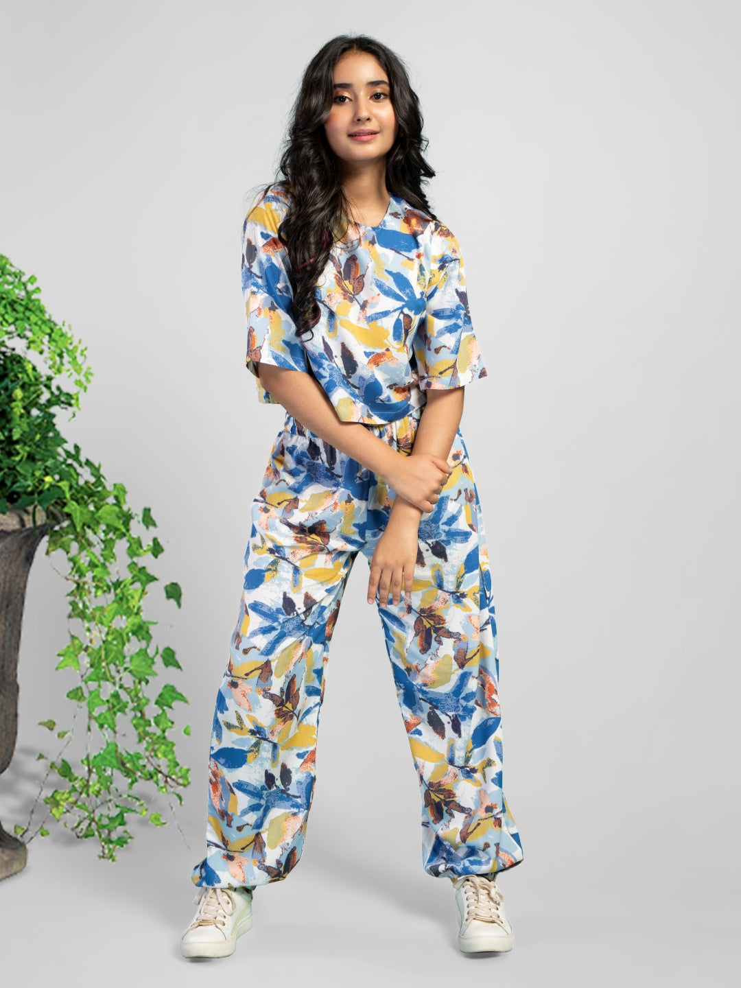 Wild & Blue Print Co-ord Set-Blue