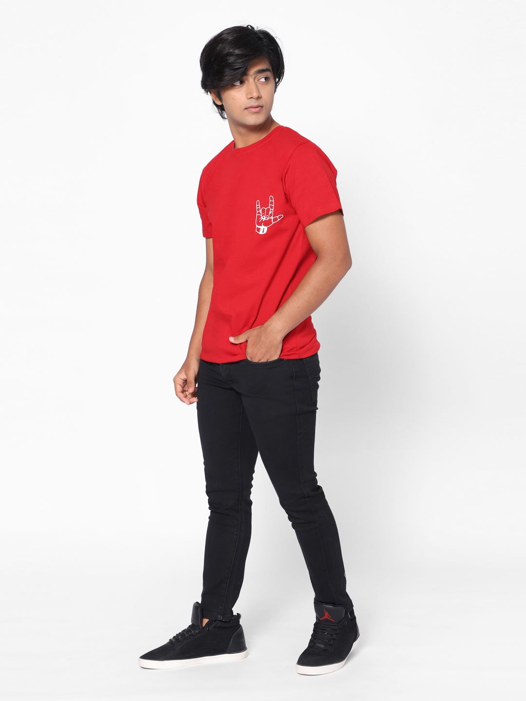 Printed -Tshirt  Red/ Black/ White