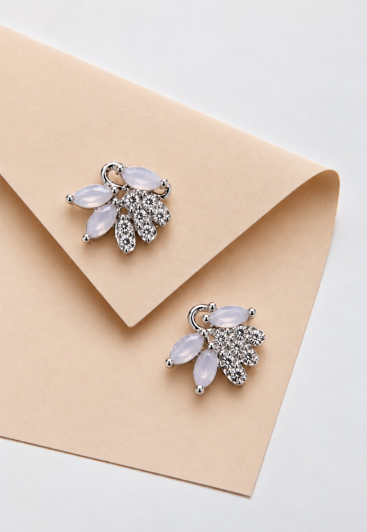 Crystal Cascade Earrings- Lavender