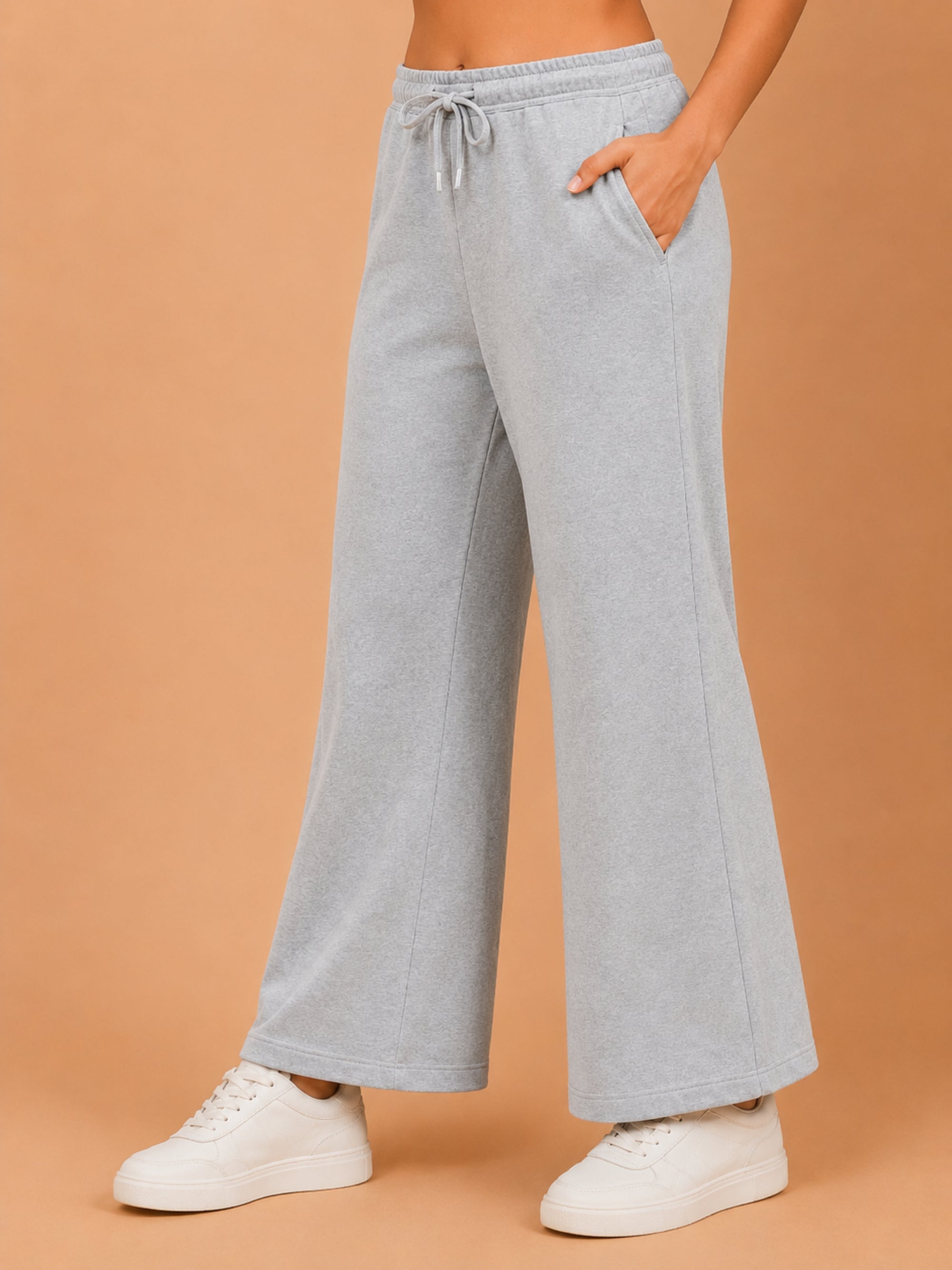 Girls Bootcut Trackpants - Grey