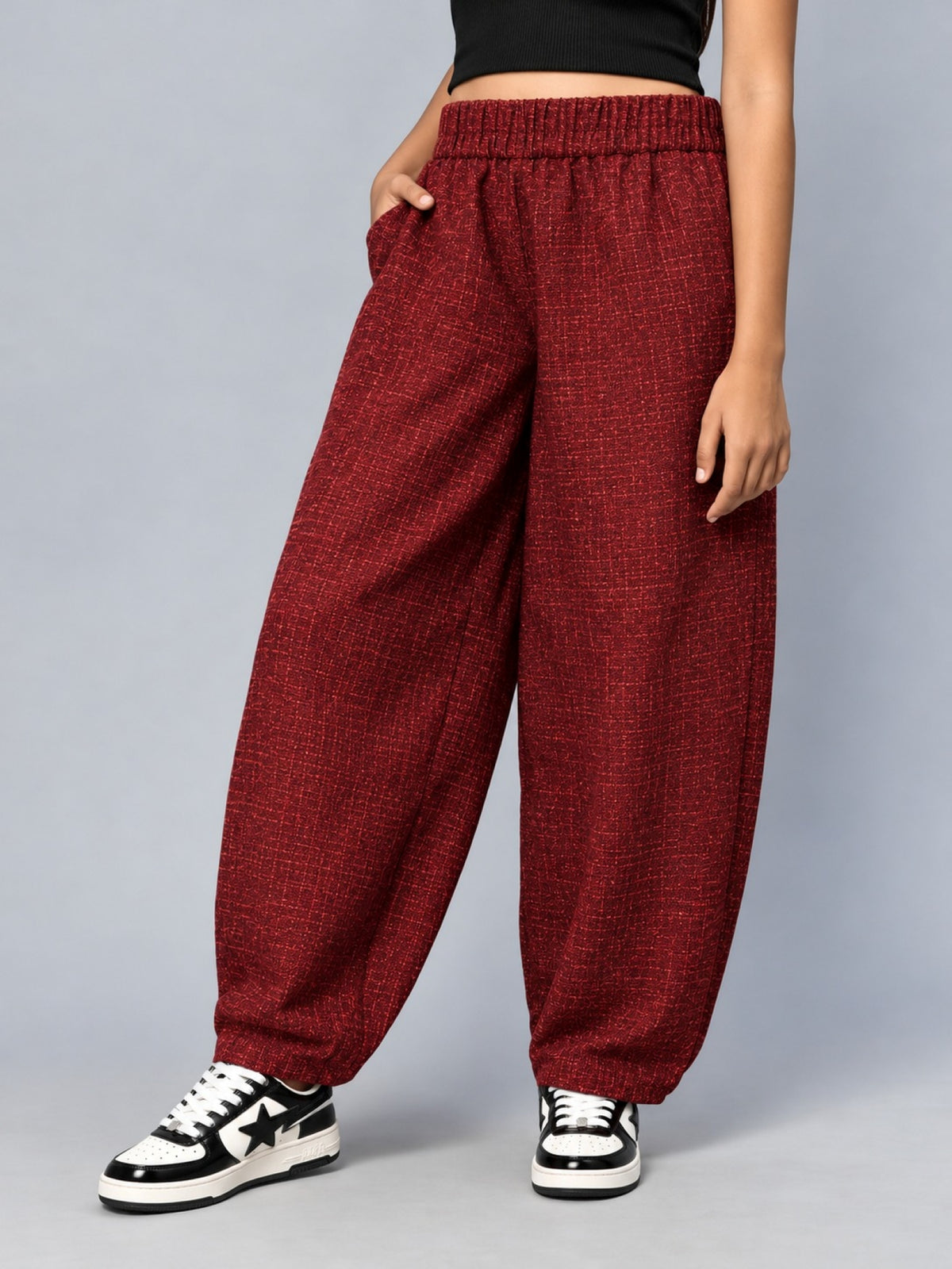 Woven Trouser- Maroon