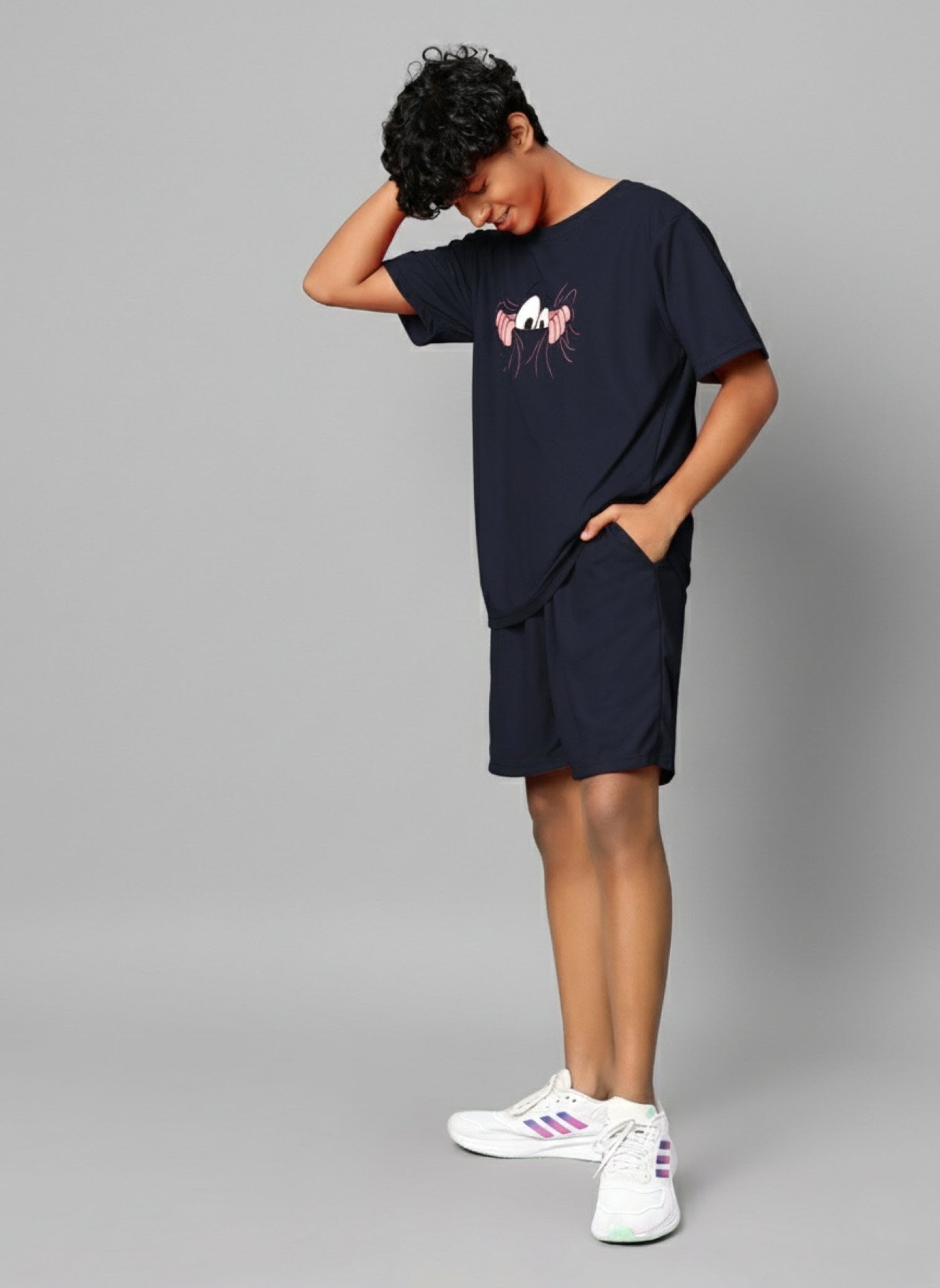 Graphic Co-Ord Set - Navy Blue