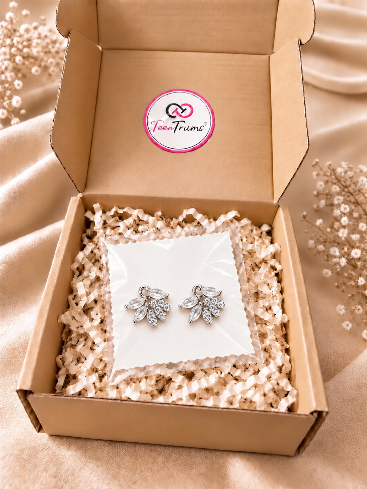 Crystal Cascade Earrings- Clear