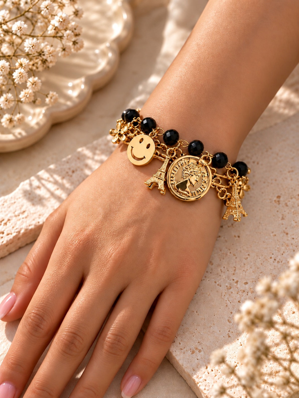 Girls Multi Layered Bracelet - Black
