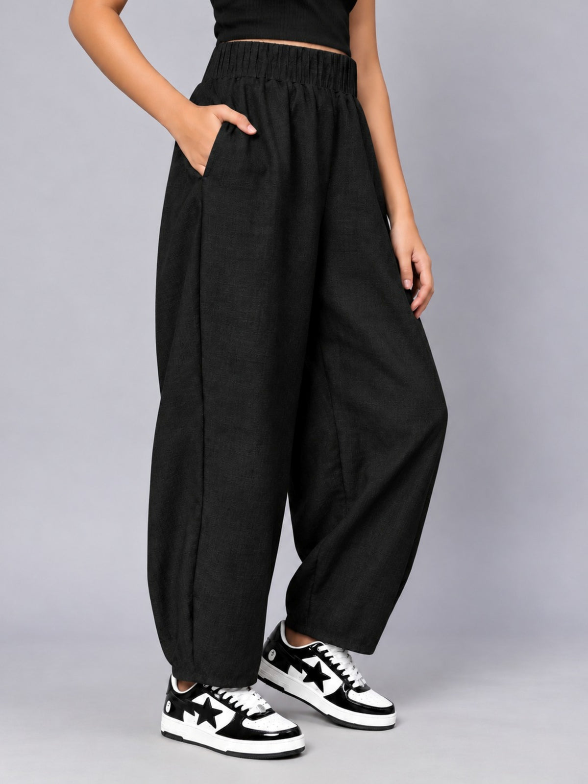 Woven Trouser- Black
