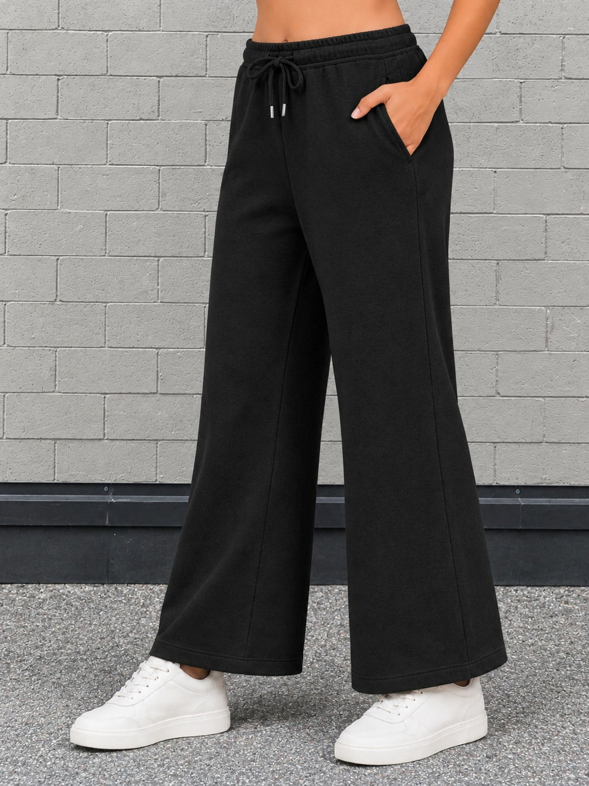 Girls Bootcut Trackpants - Black