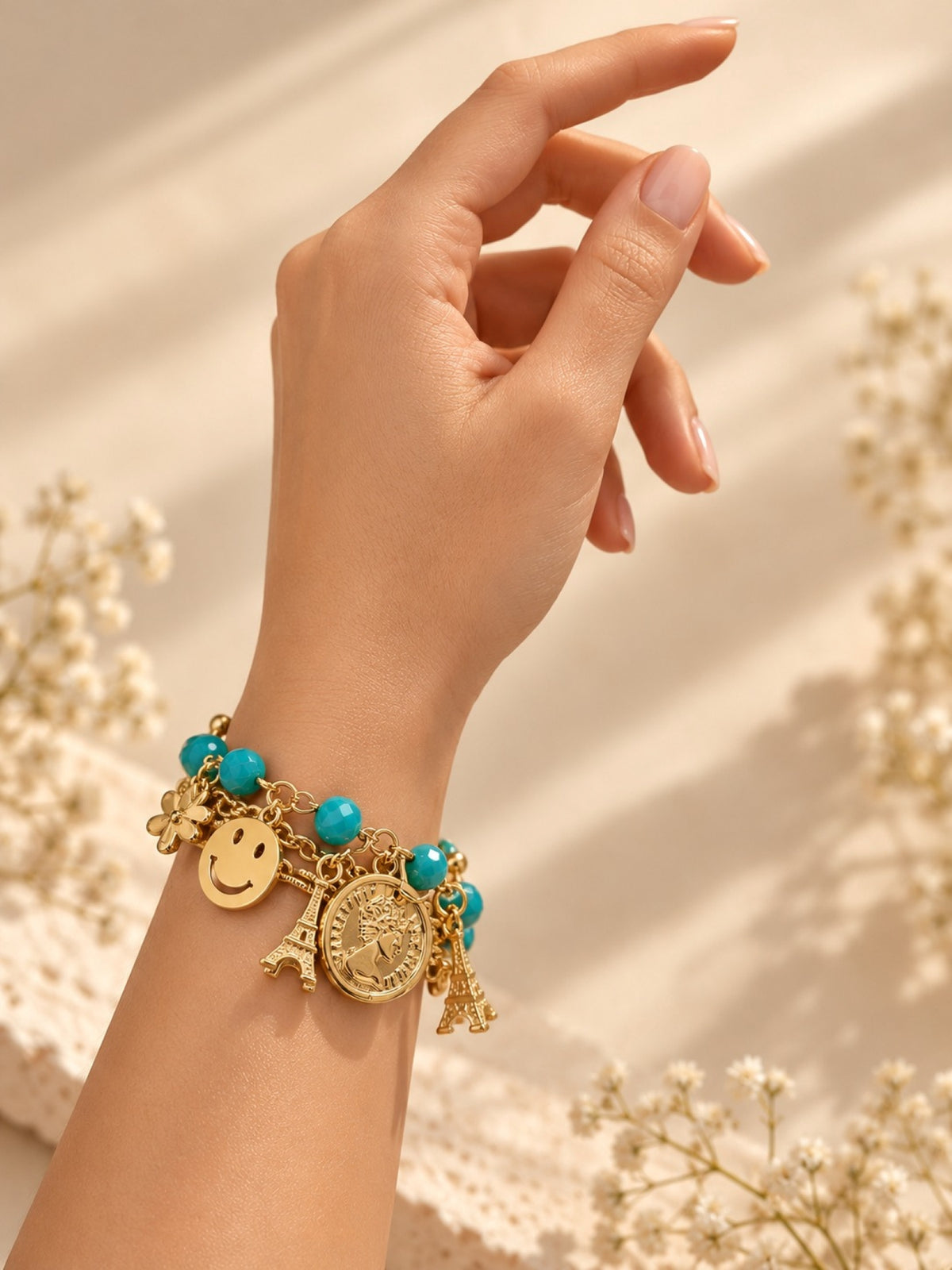 Girls Multi Layered Bracelet - Teal