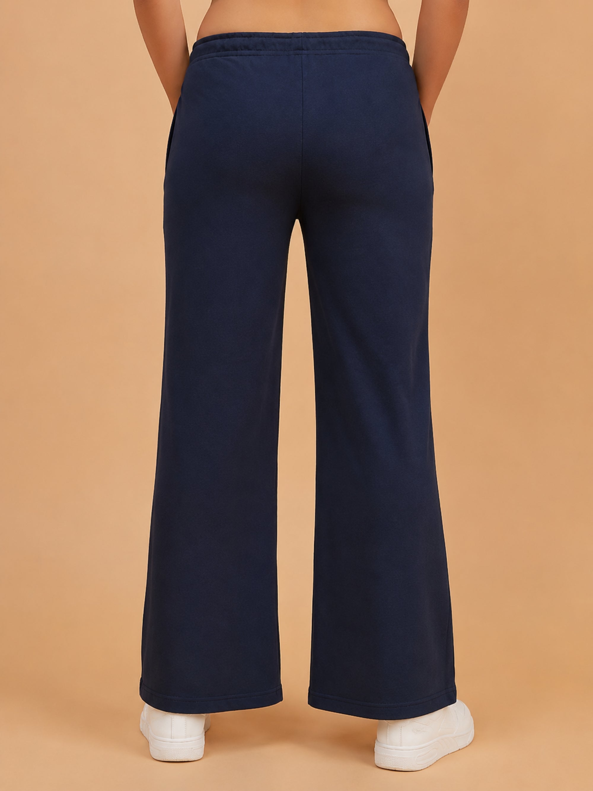 Girls Bootcut Trackpants - Navy