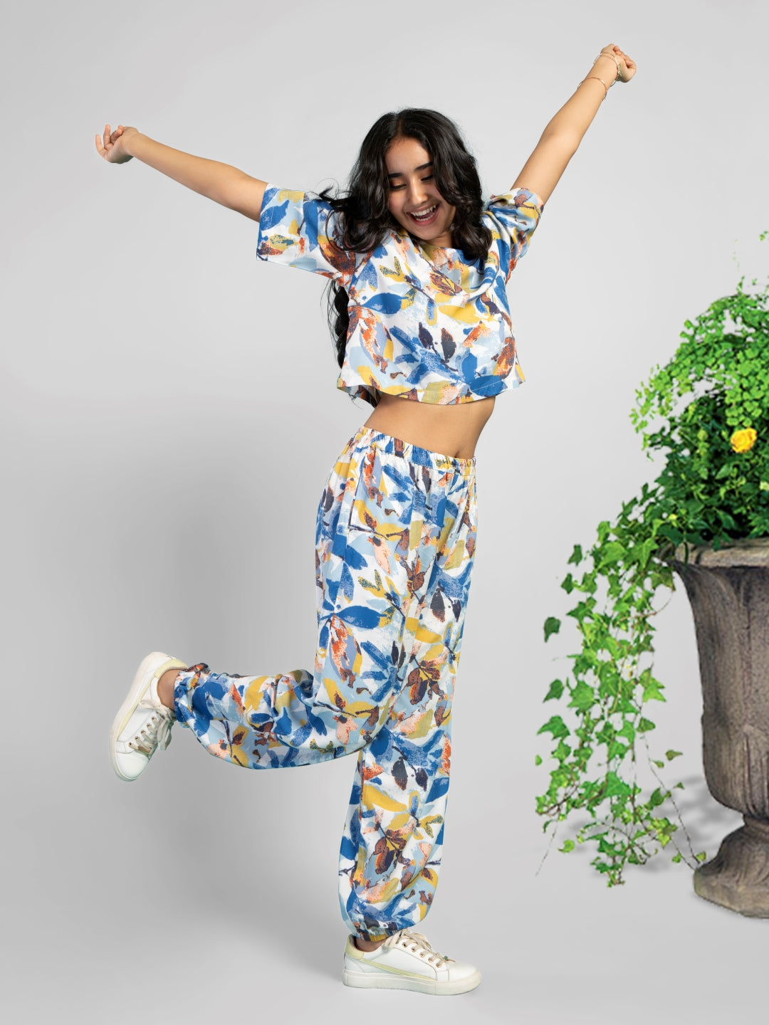 Wild & Blue Print Co-ord Set-Blue