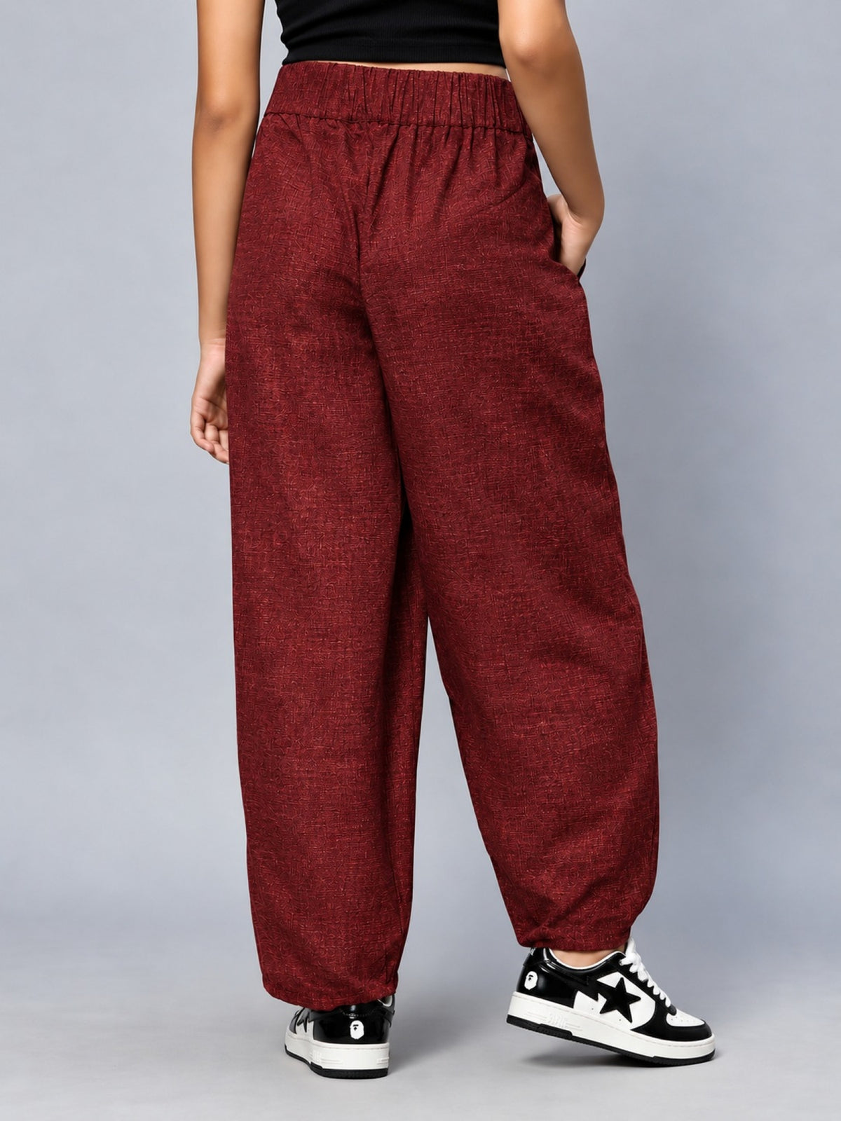 Woven Trouser- Maroon