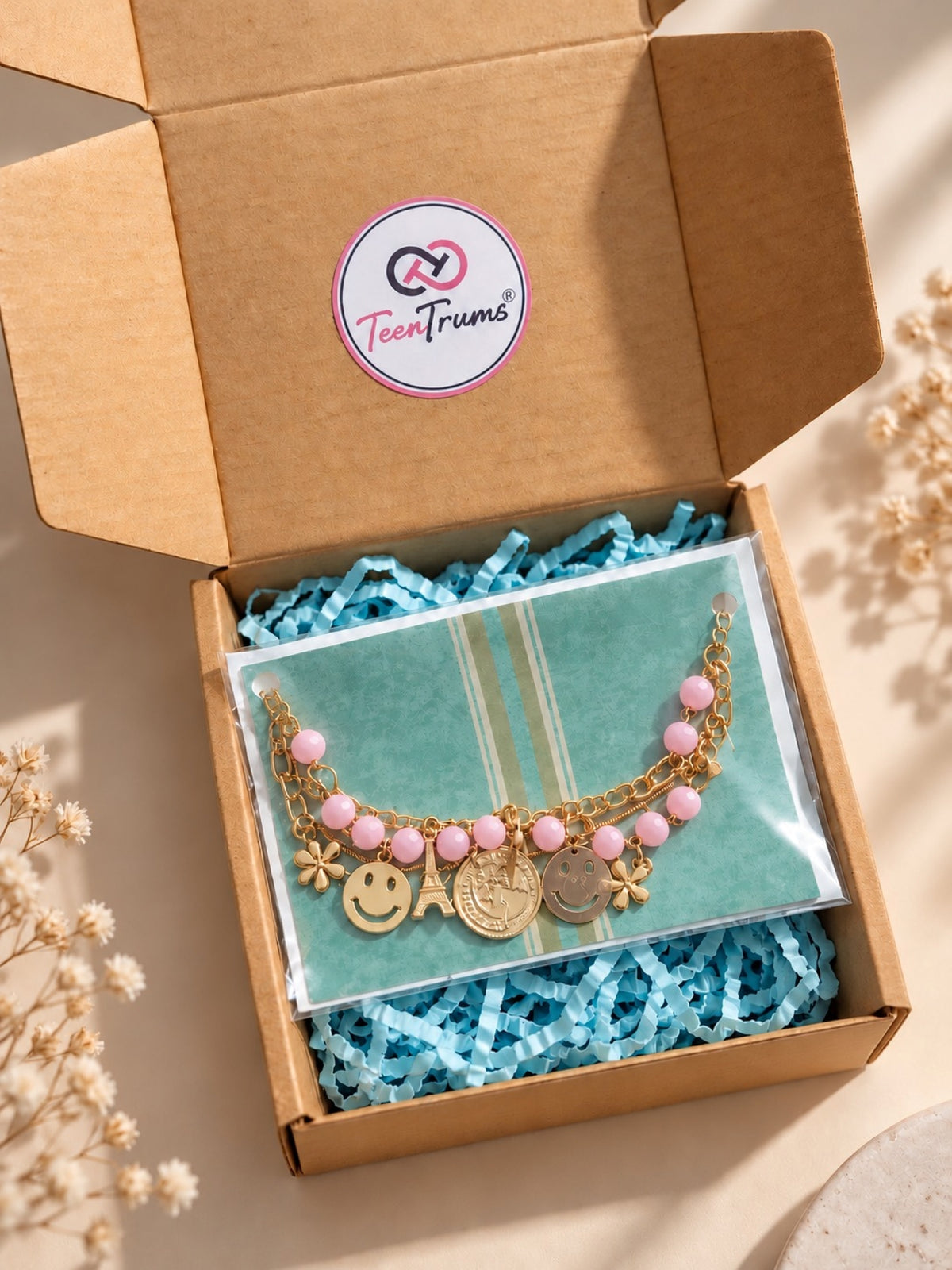 Girls Multi Layered Bracelet - Pink