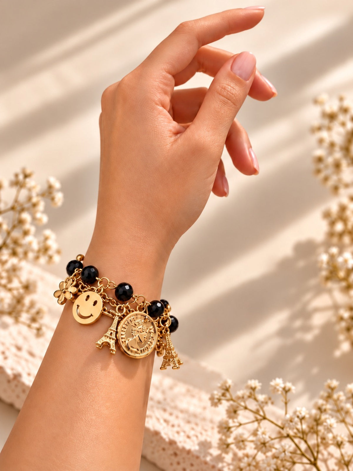 Girls Multi Layered Bracelet - Black