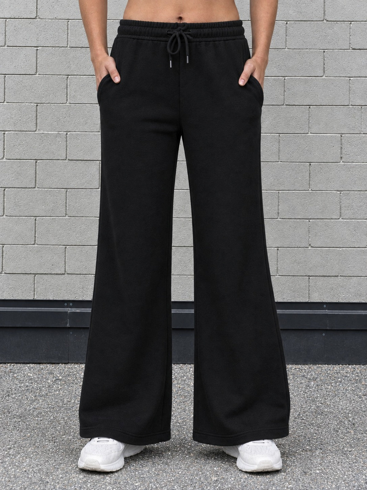 Girls Bootcut Trackpants - Black