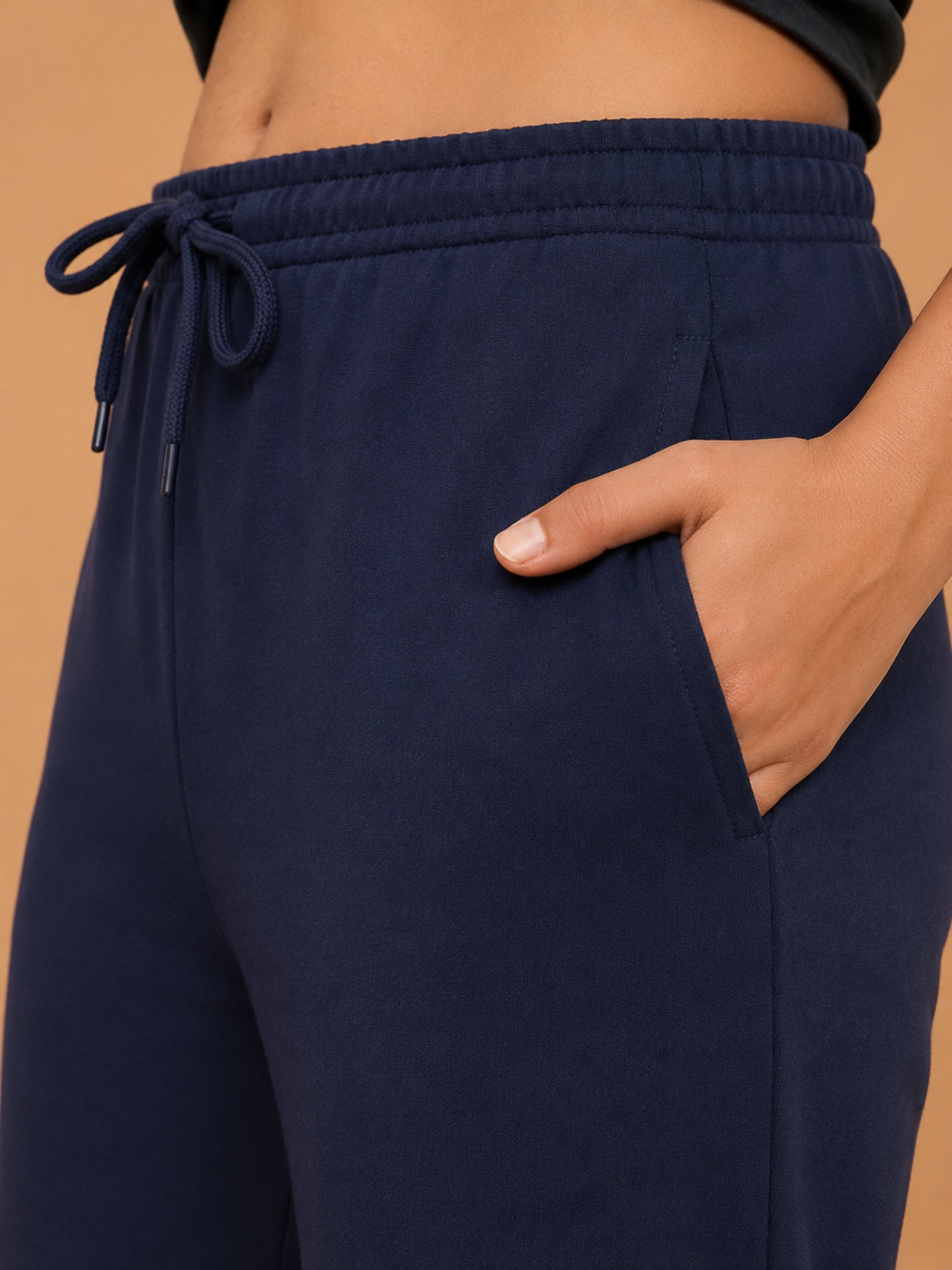 Girls Bootcut Trackpants - Navy