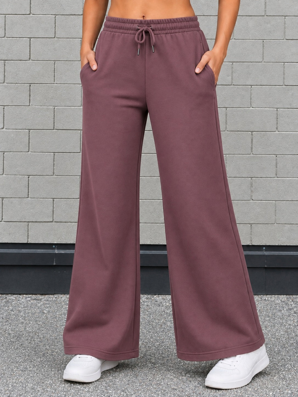 Girls Bootcut Trackpants - Mauve