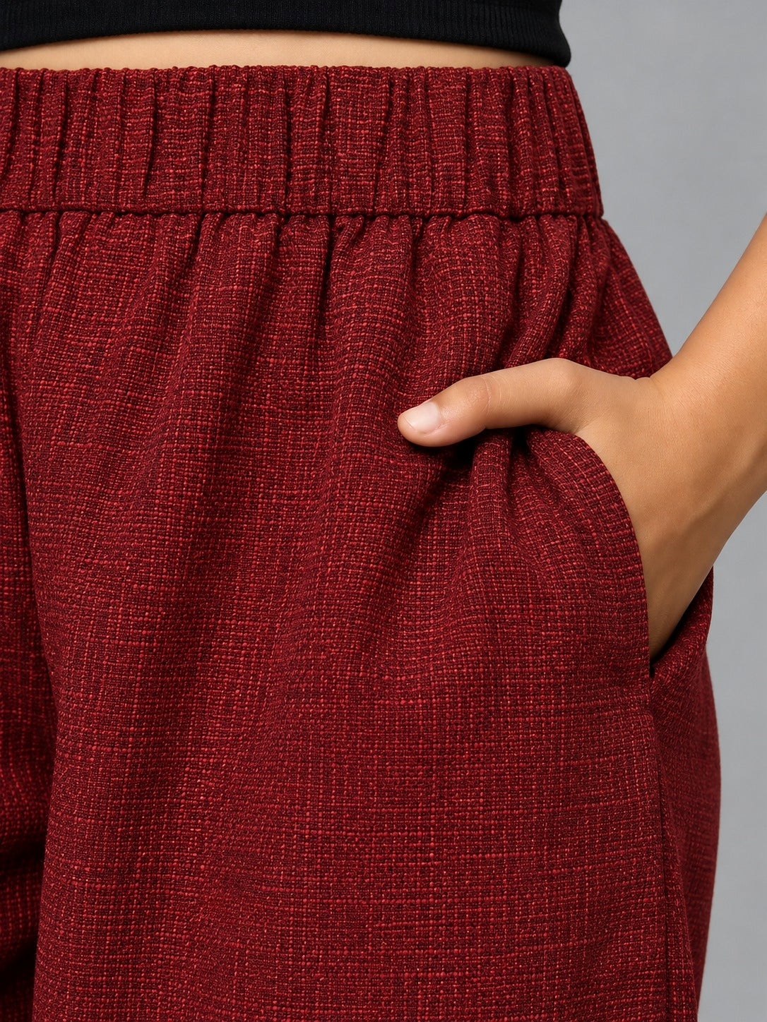 Woven Trouser- Maroon