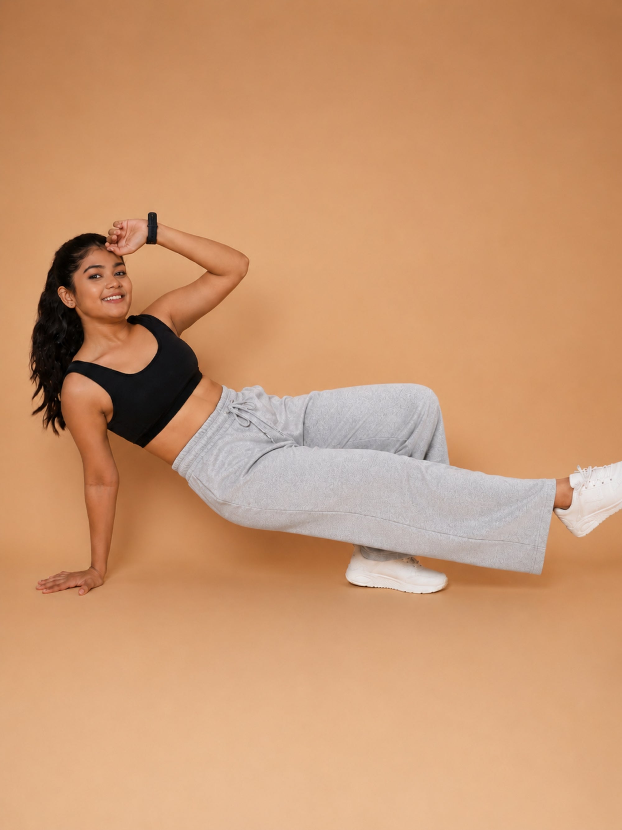 Girls Bootcut Trackpants - Grey