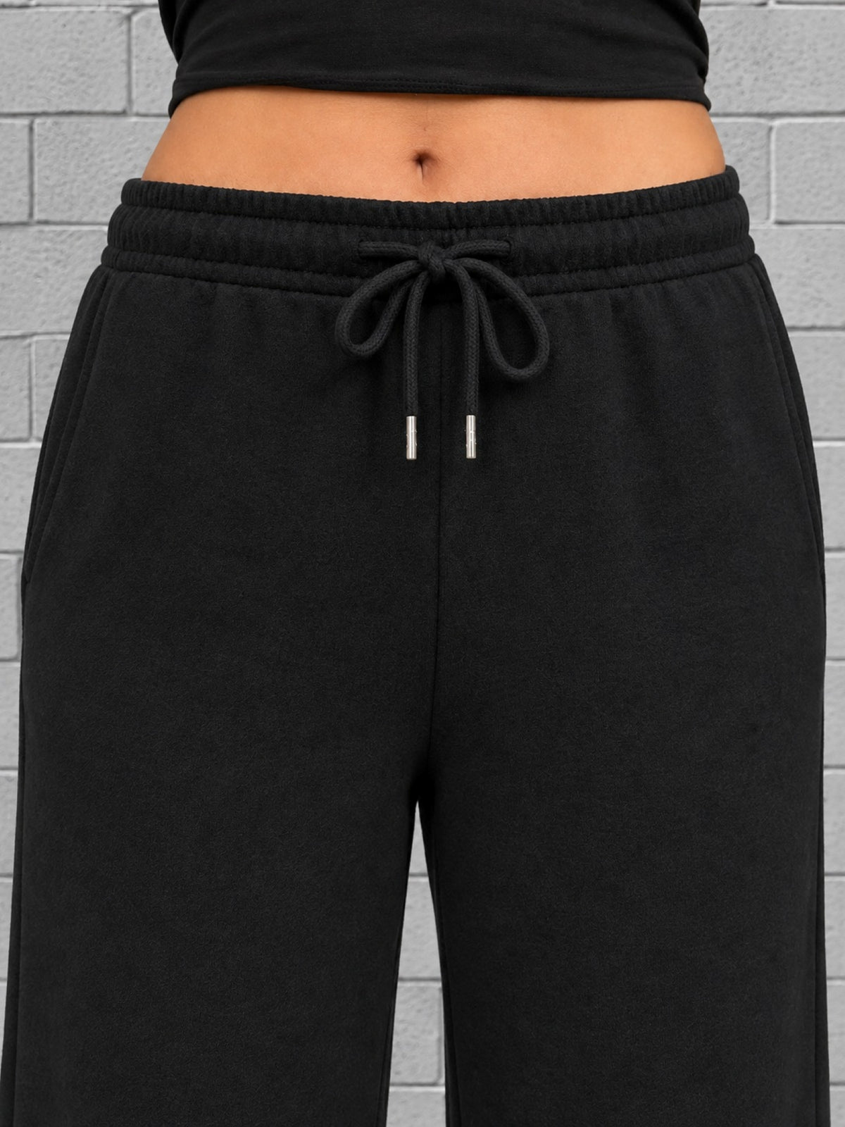 Girls Bootcut Trackpants - Black