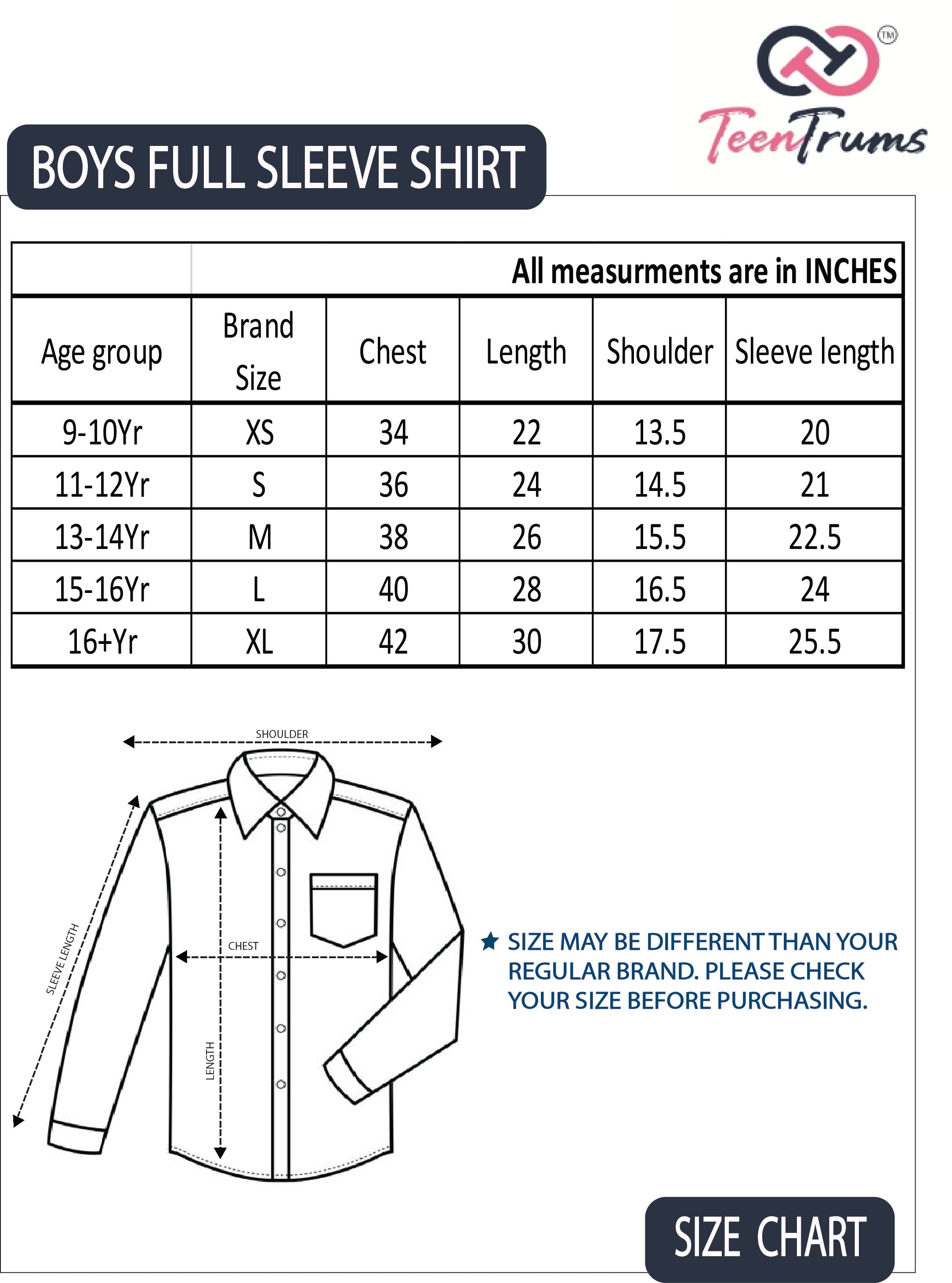 Boys Full sleeve Slub Cotton Shirt Navy