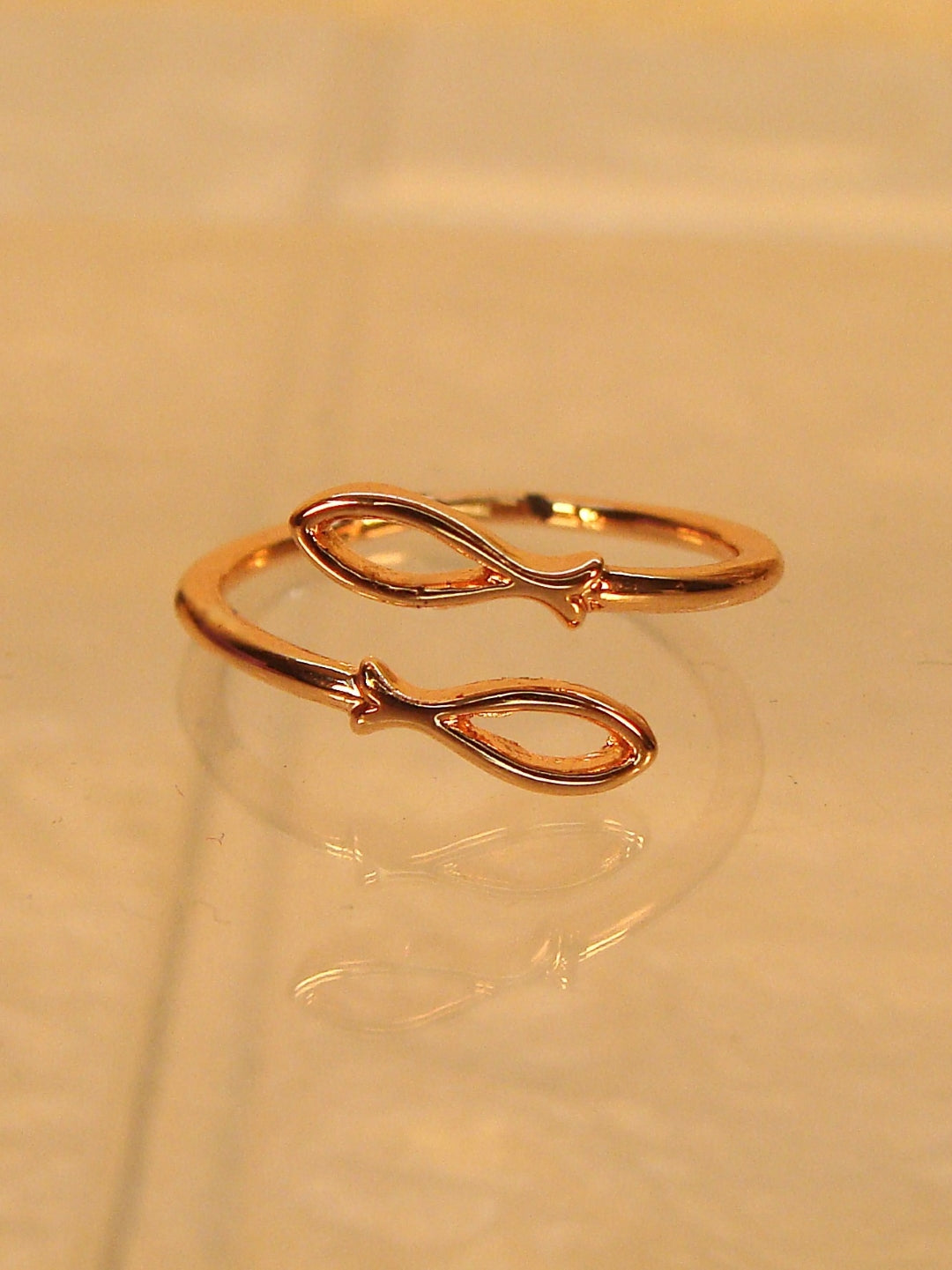 Girls Adjustable Fish Ring - Rosegold