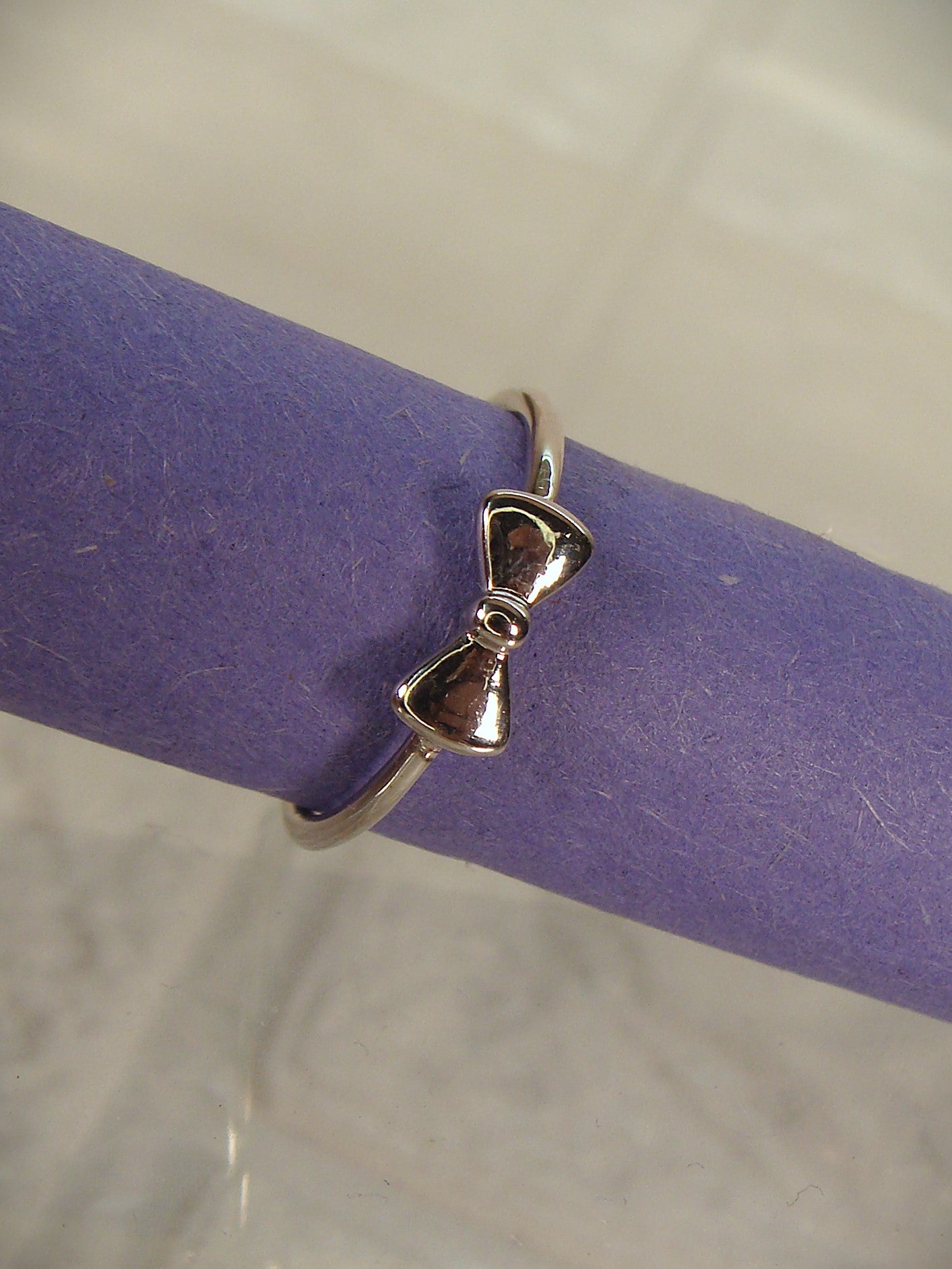 Adjustable Bow Ring Silver TeenTrums - Main Image
