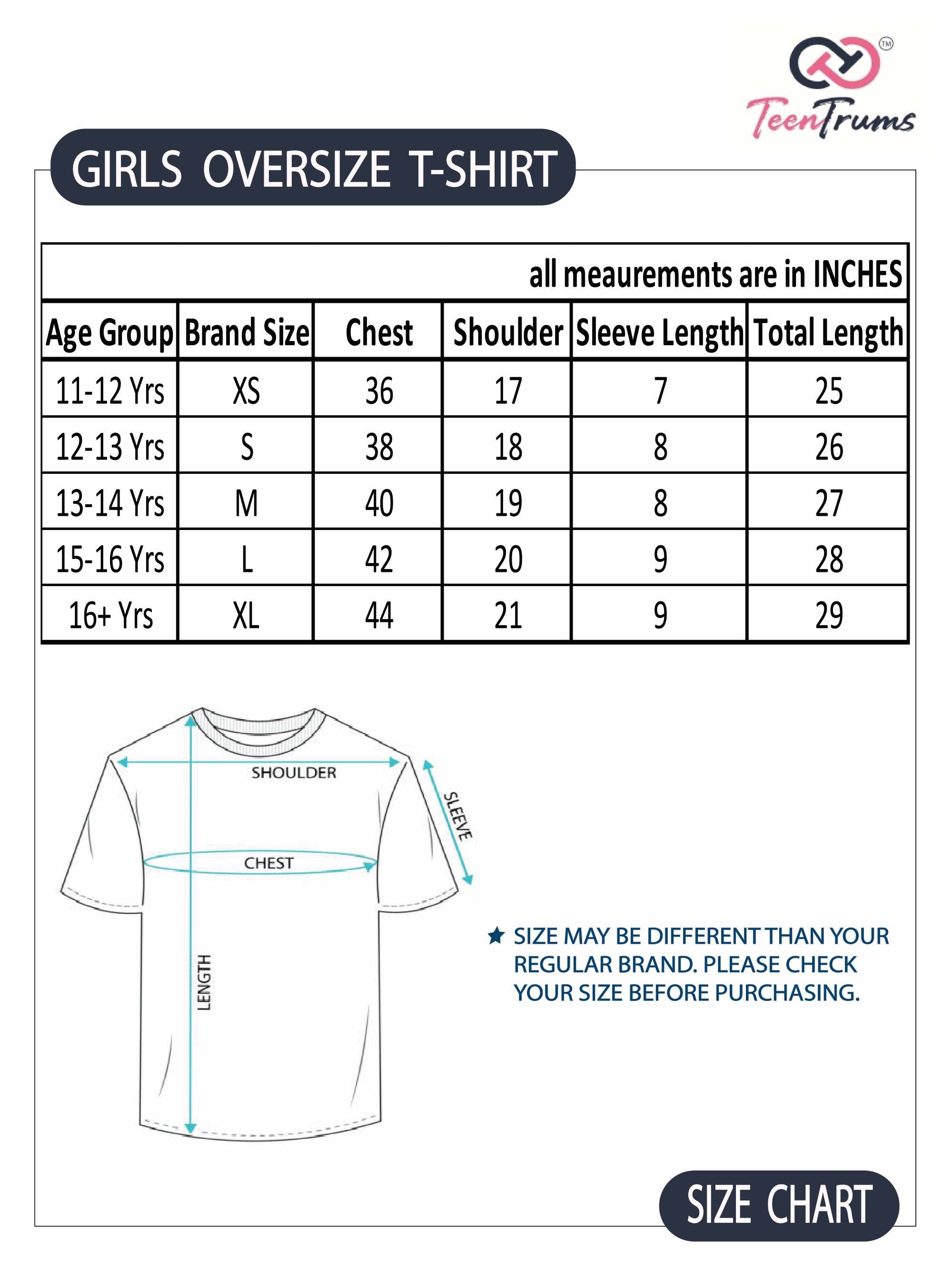 Girls Skater Vibe Graphic Oversized Tshirt - Black