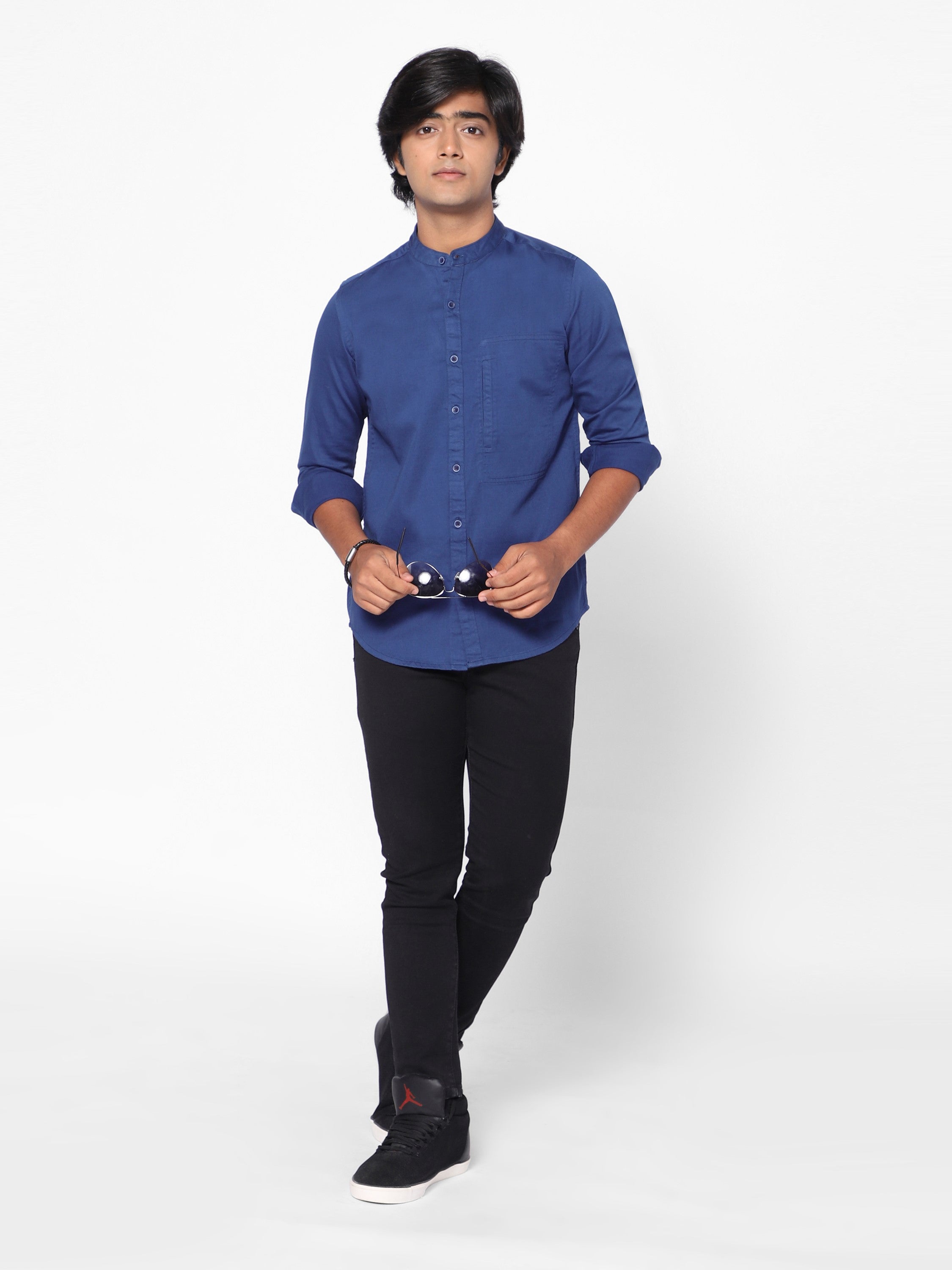 Cotton Shirt - Navy