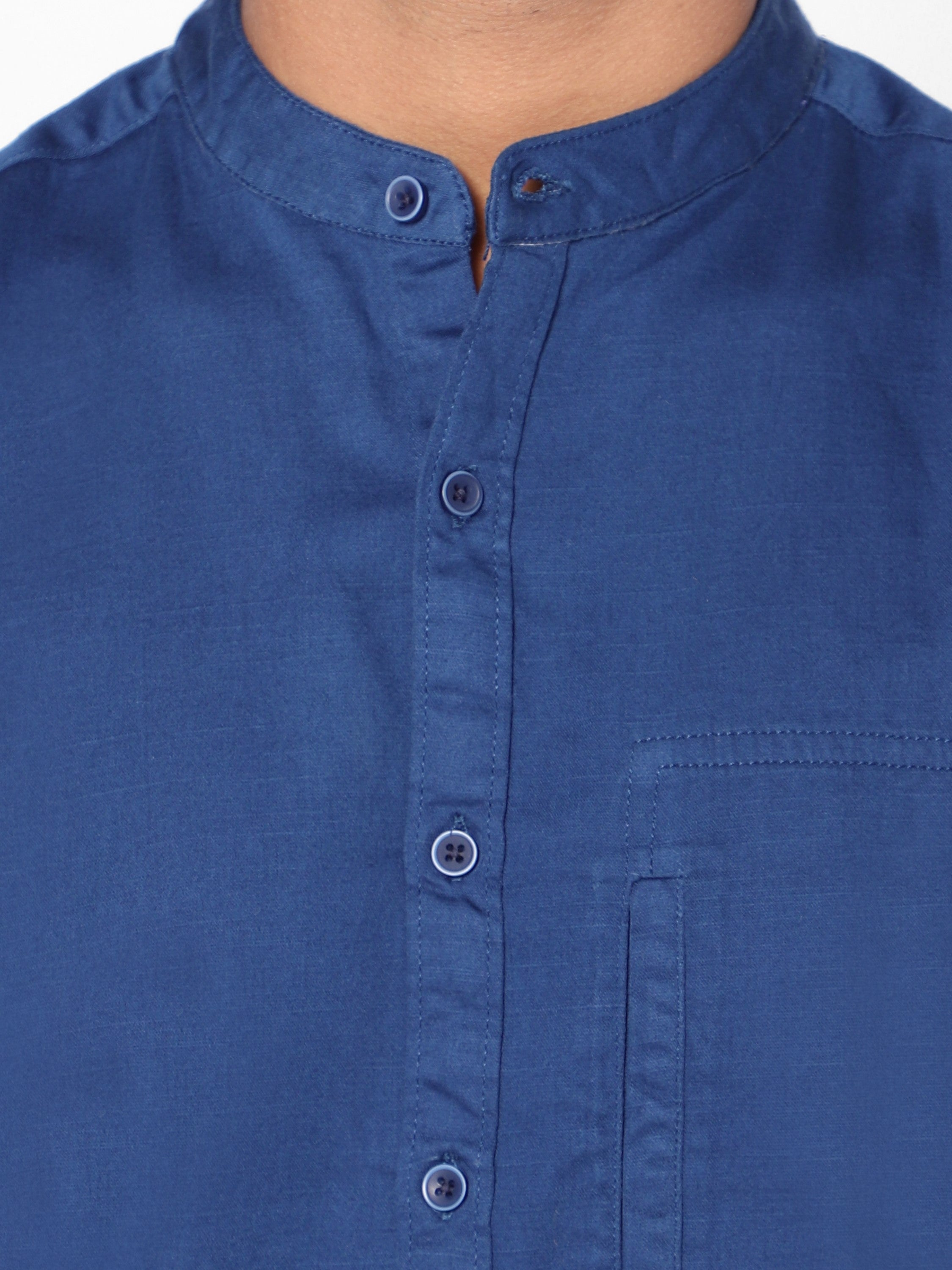 Cotton Shirt - Navy