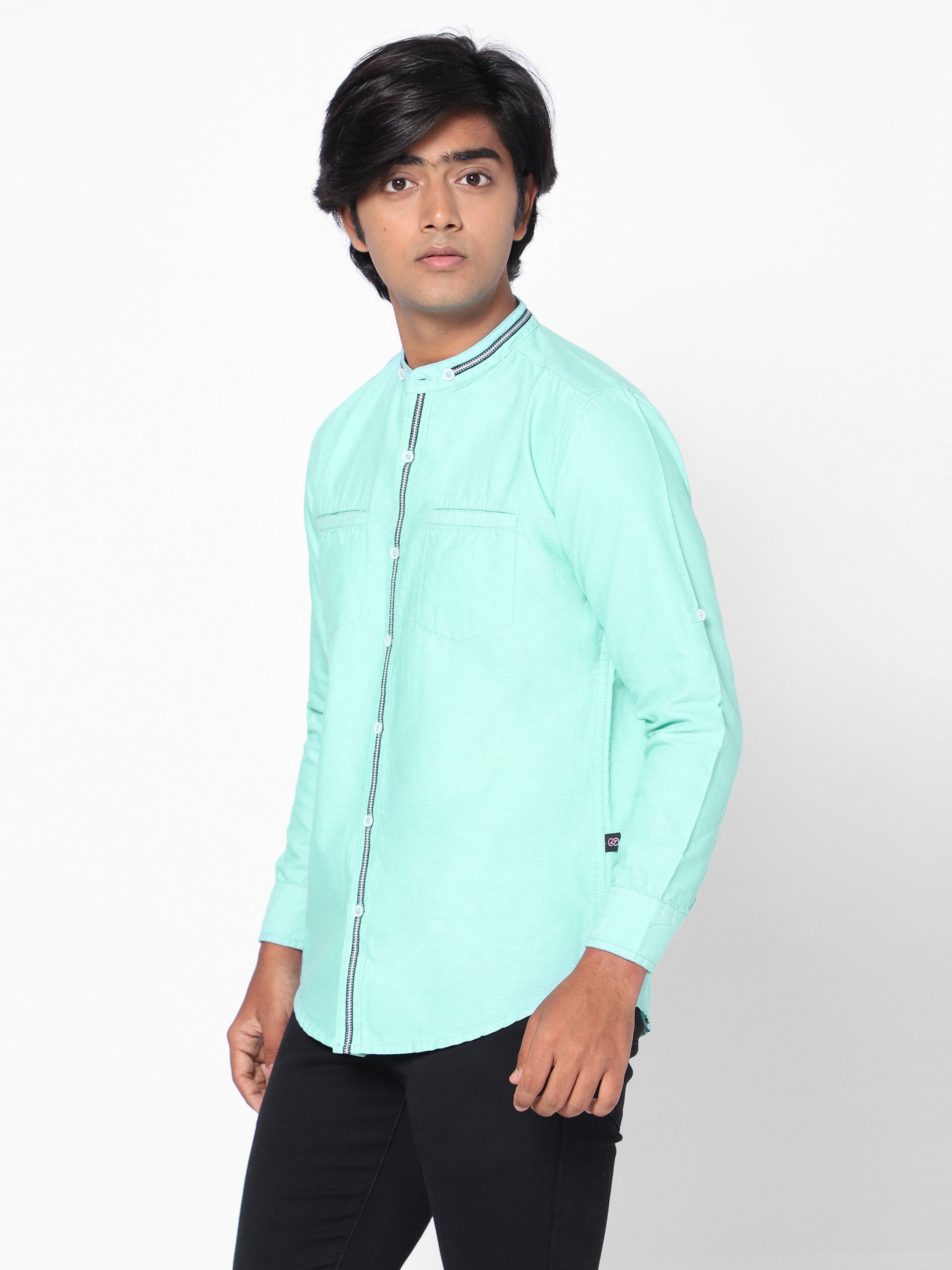 Boys Full Sleeve Oxford Shirt Teal