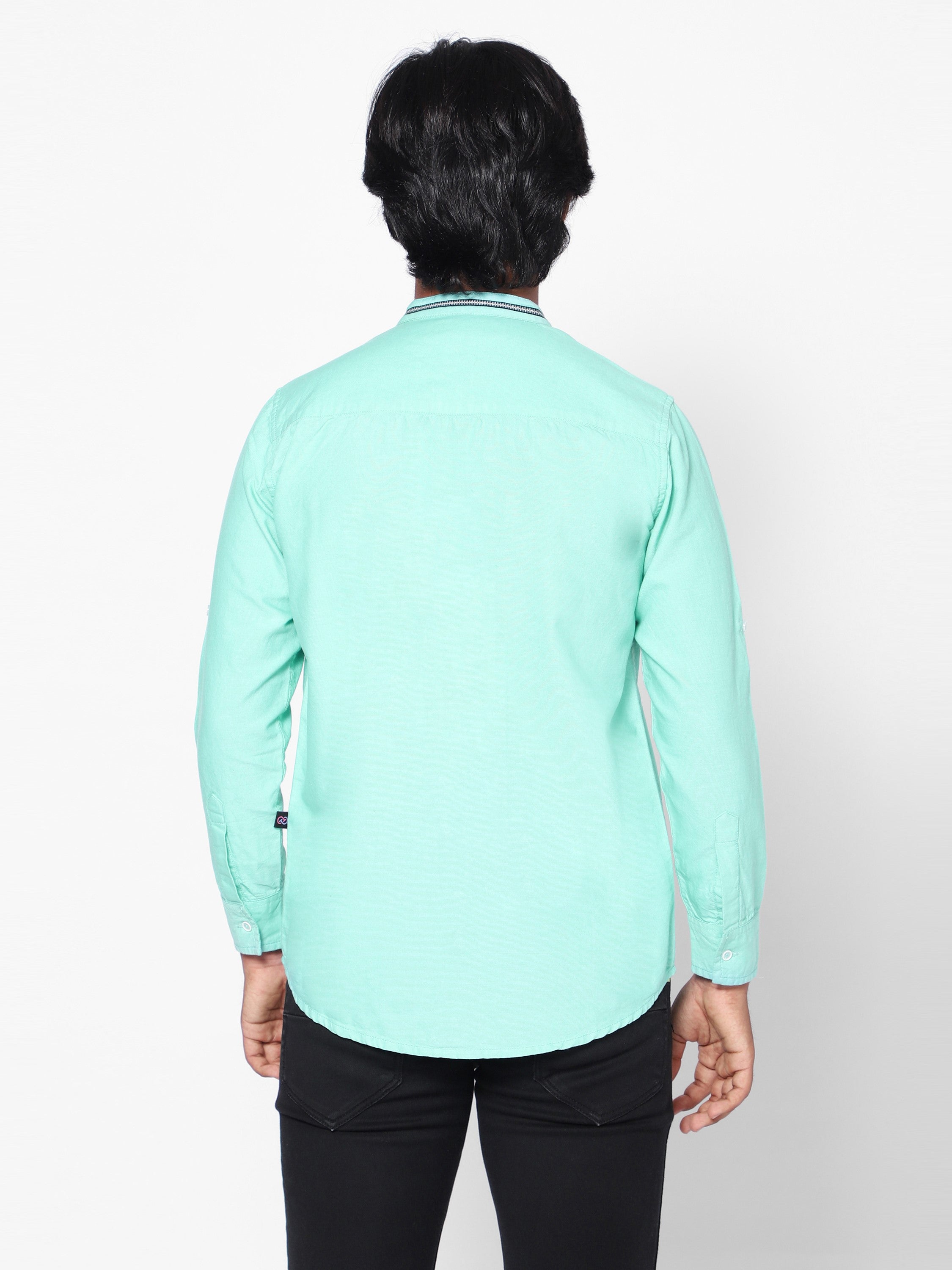 Boys Full Sleeve Oxford Shirt Teal