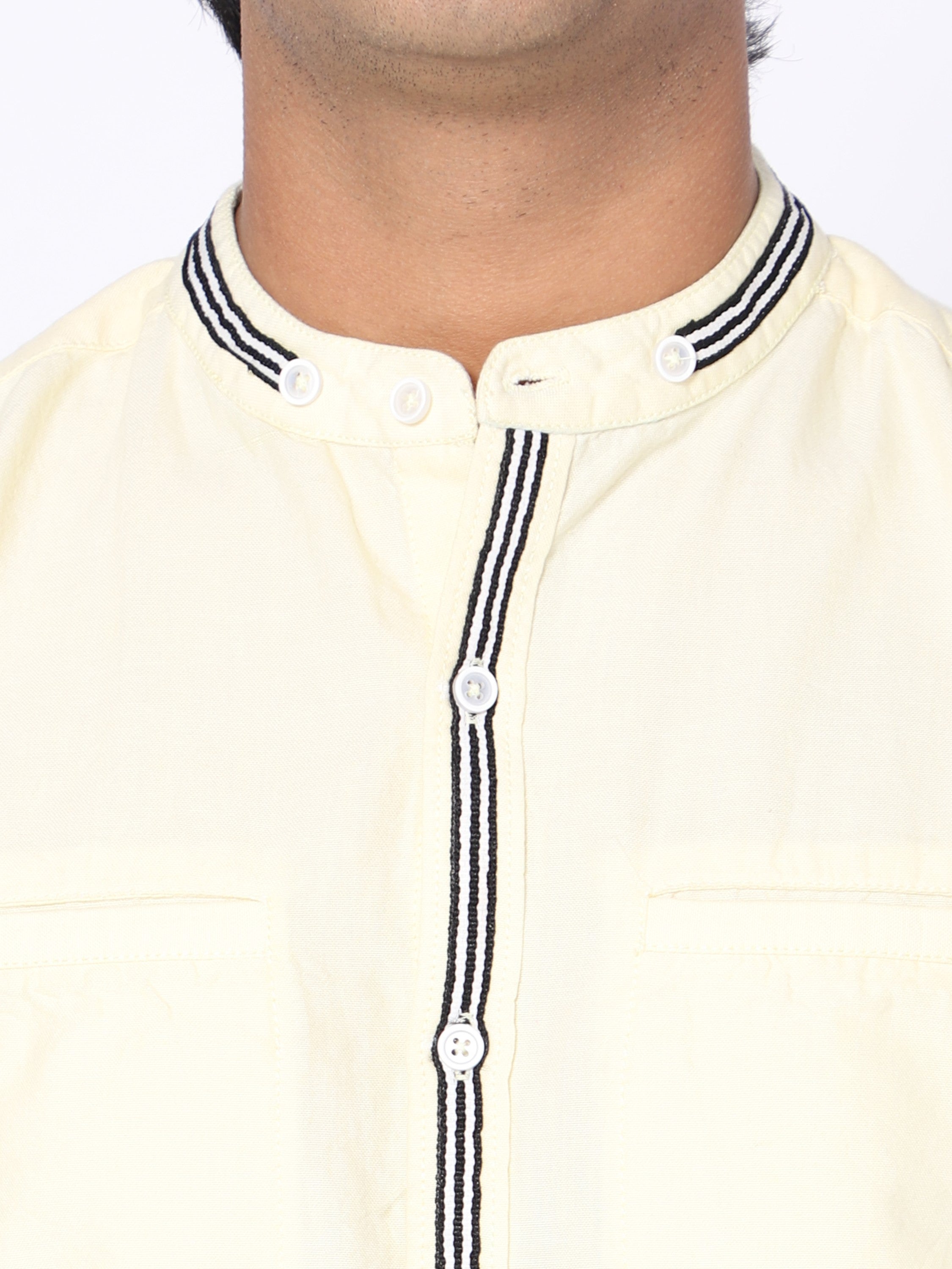 BoysFull Sleeve  Oxford Shirt Lemon