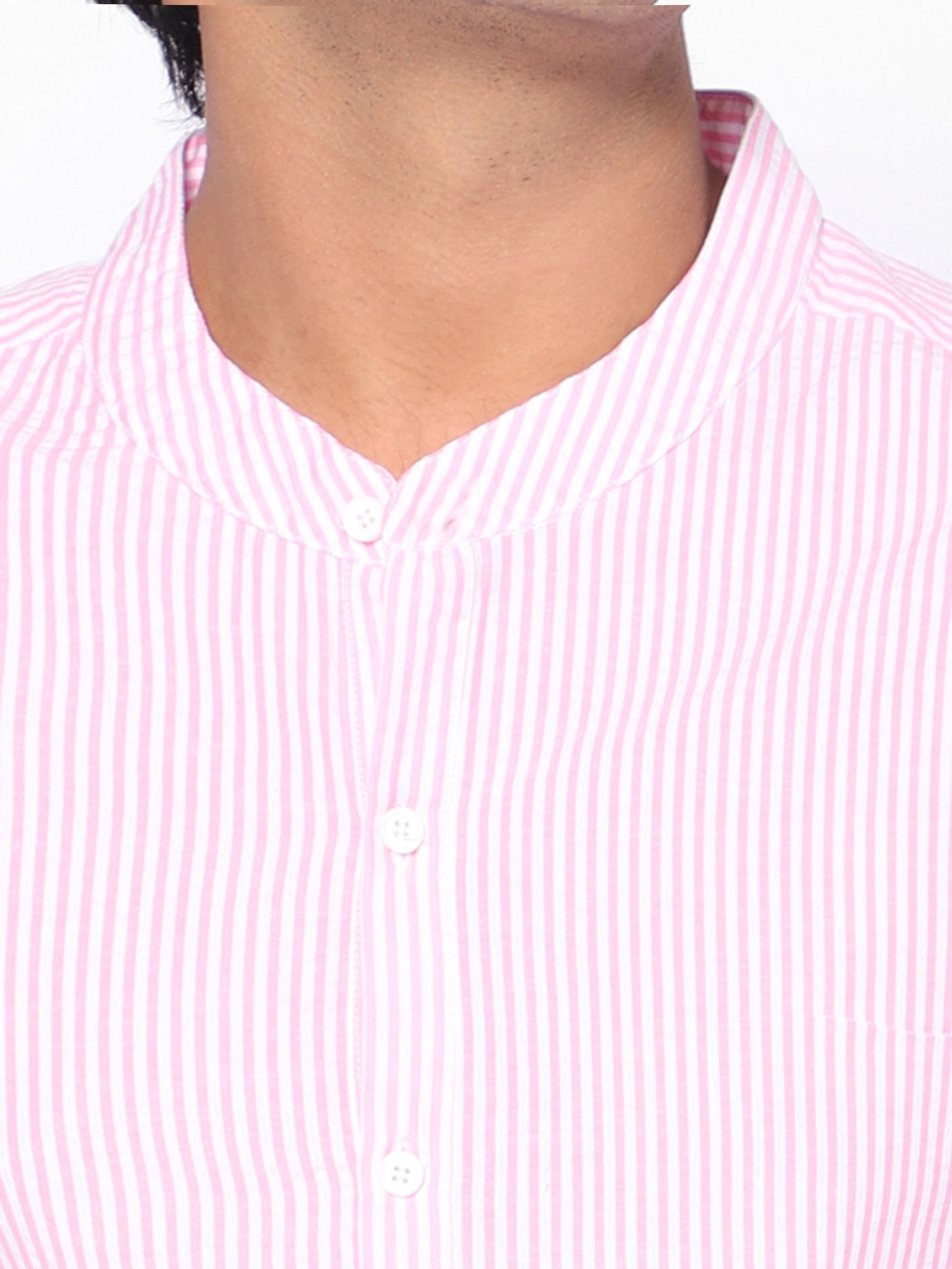 Short Sleeve Y/D  Shirt Pink