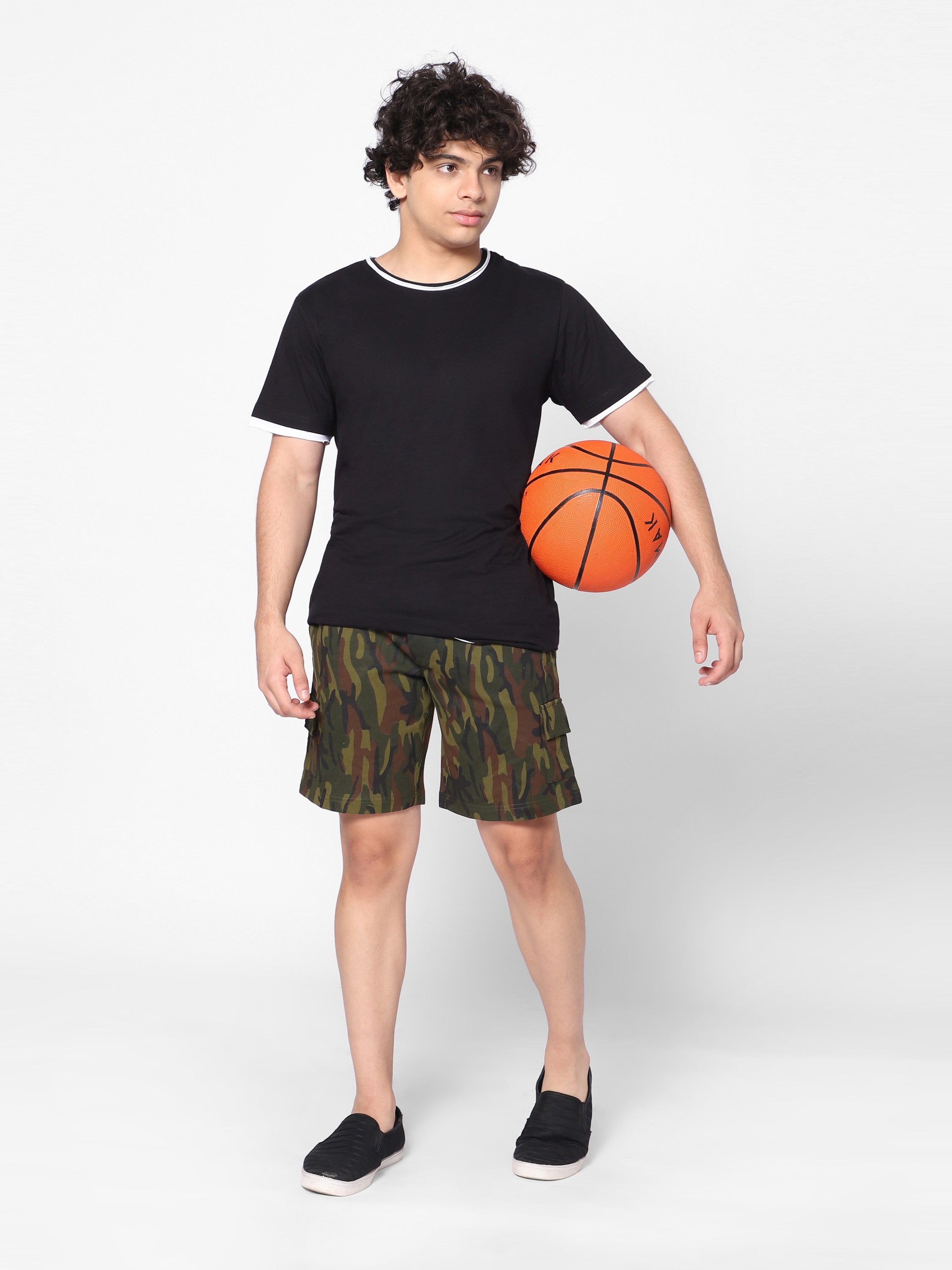 Knit Shorts-Camo