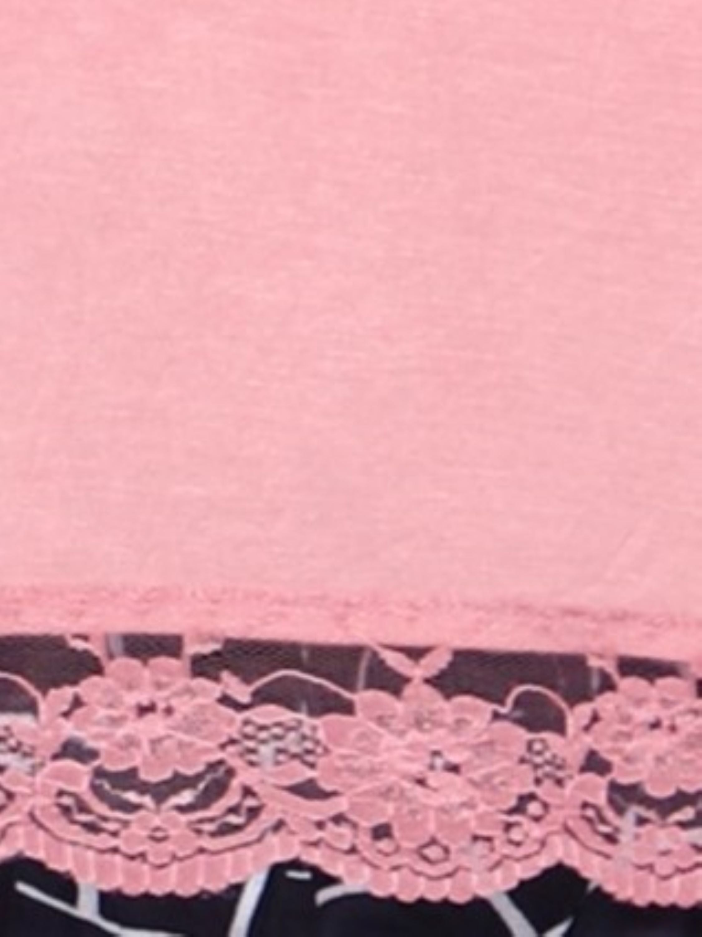 T-shirt with Lace Pink Top