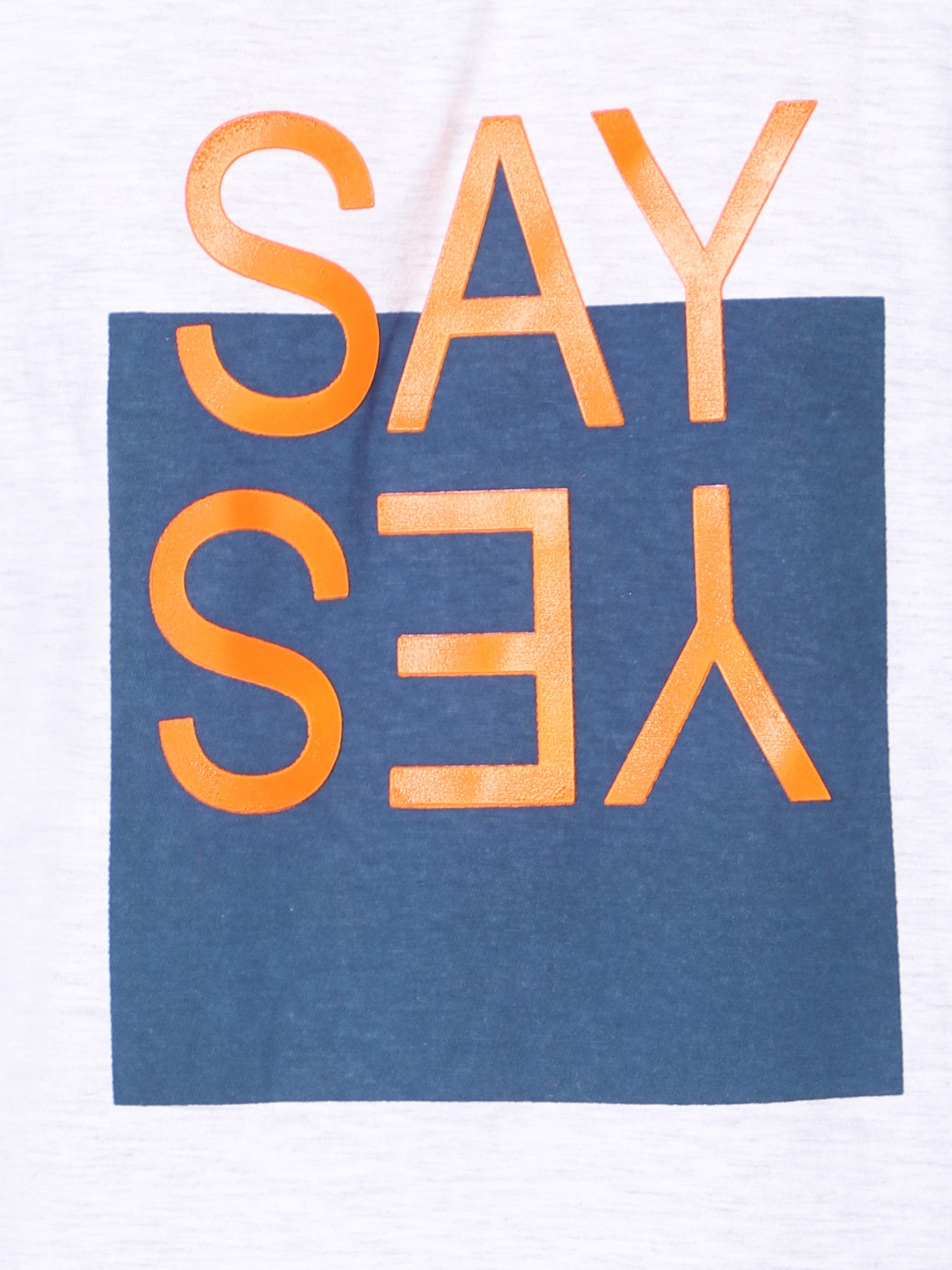 Graphic T-shirt-Say Yes-Ecru