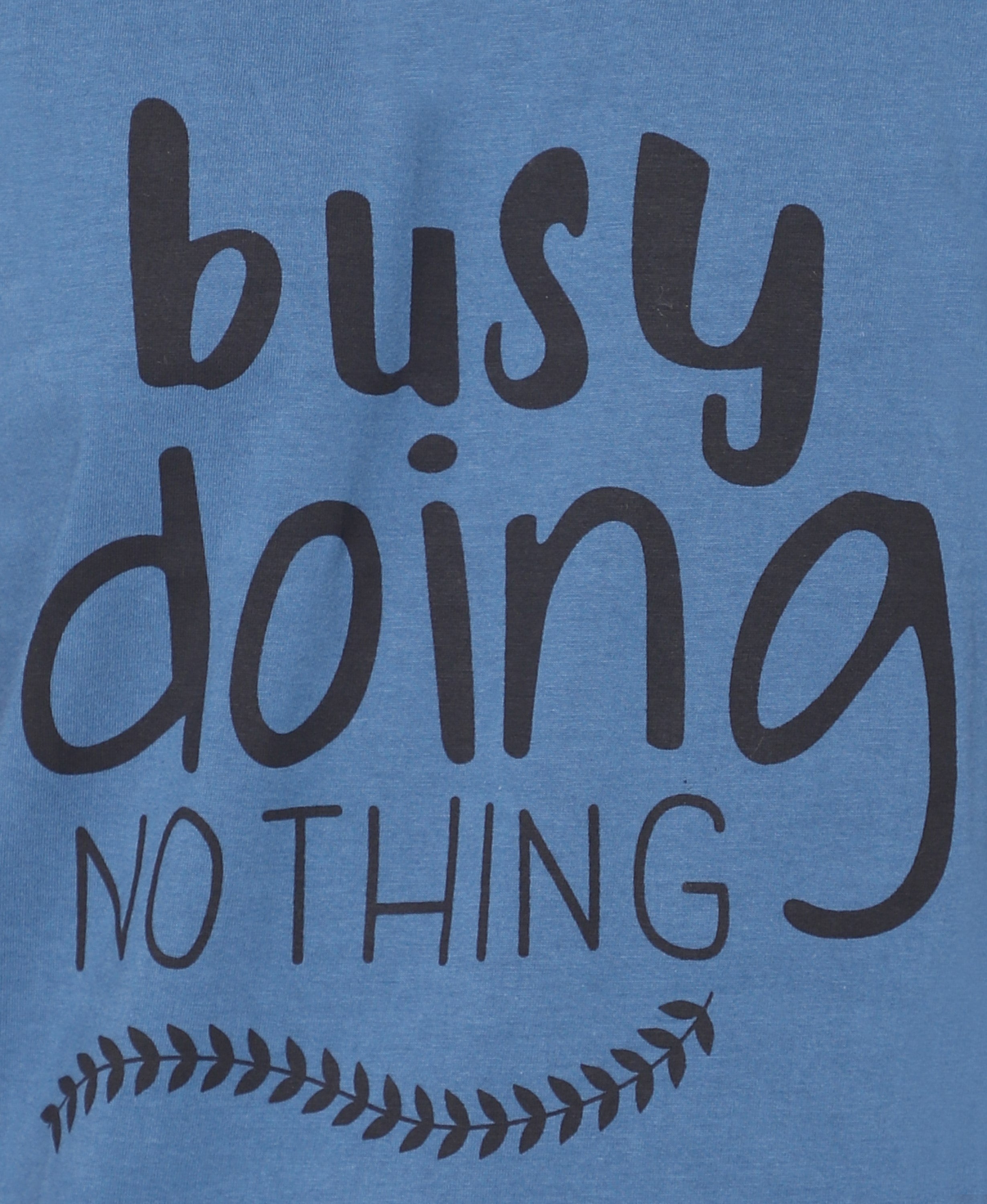 Boys Graphic Tshirt-Busy Doing Nothing-Diesel Blue