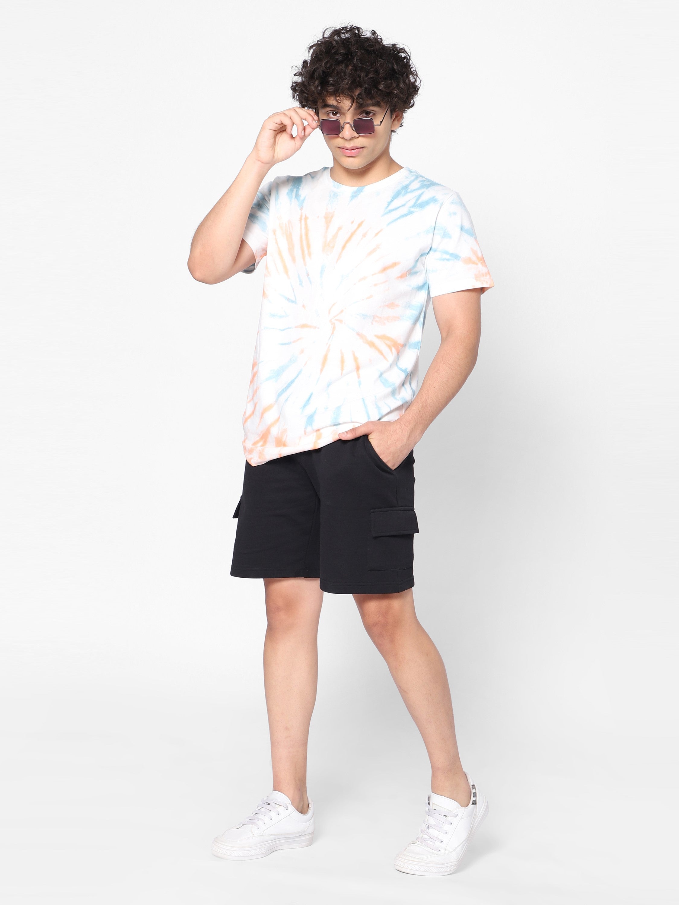 Oversized Tie & dye T-shirt - Orange