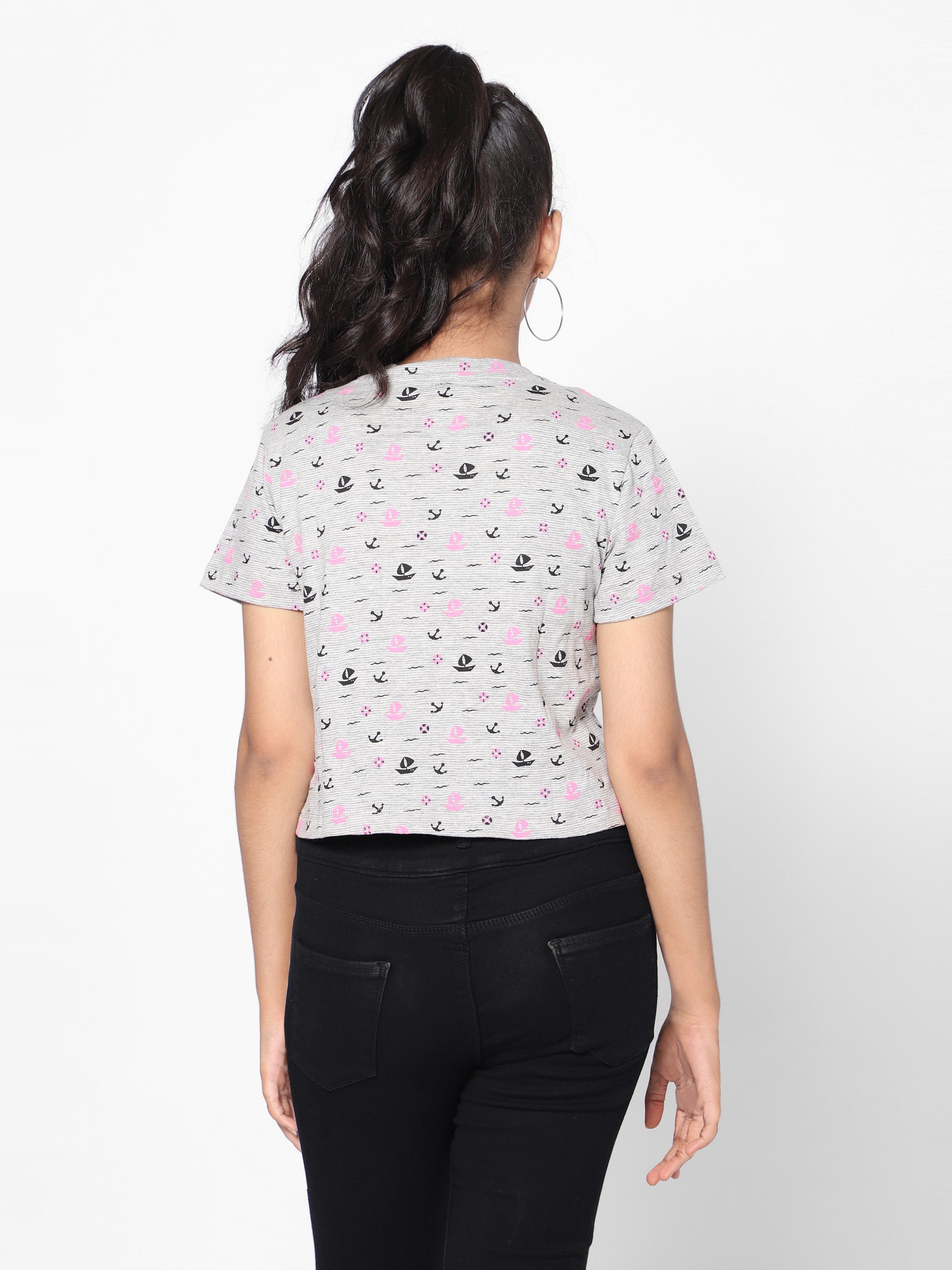 AOP Crop T-shirt-Multi