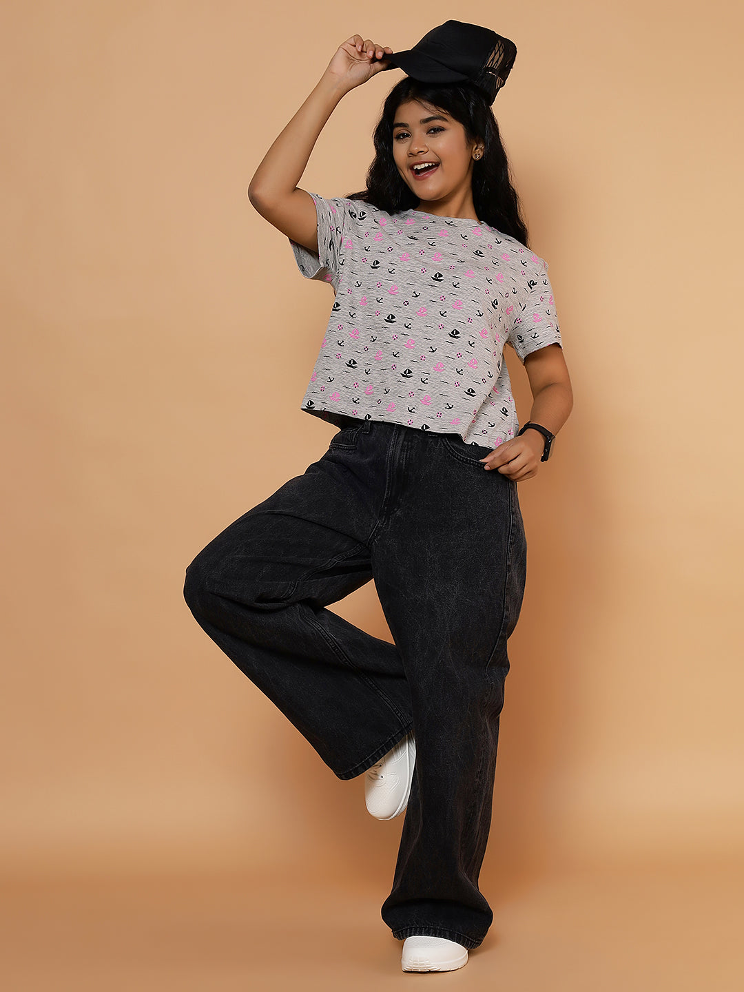 AOP Crop T-shirt-Multi