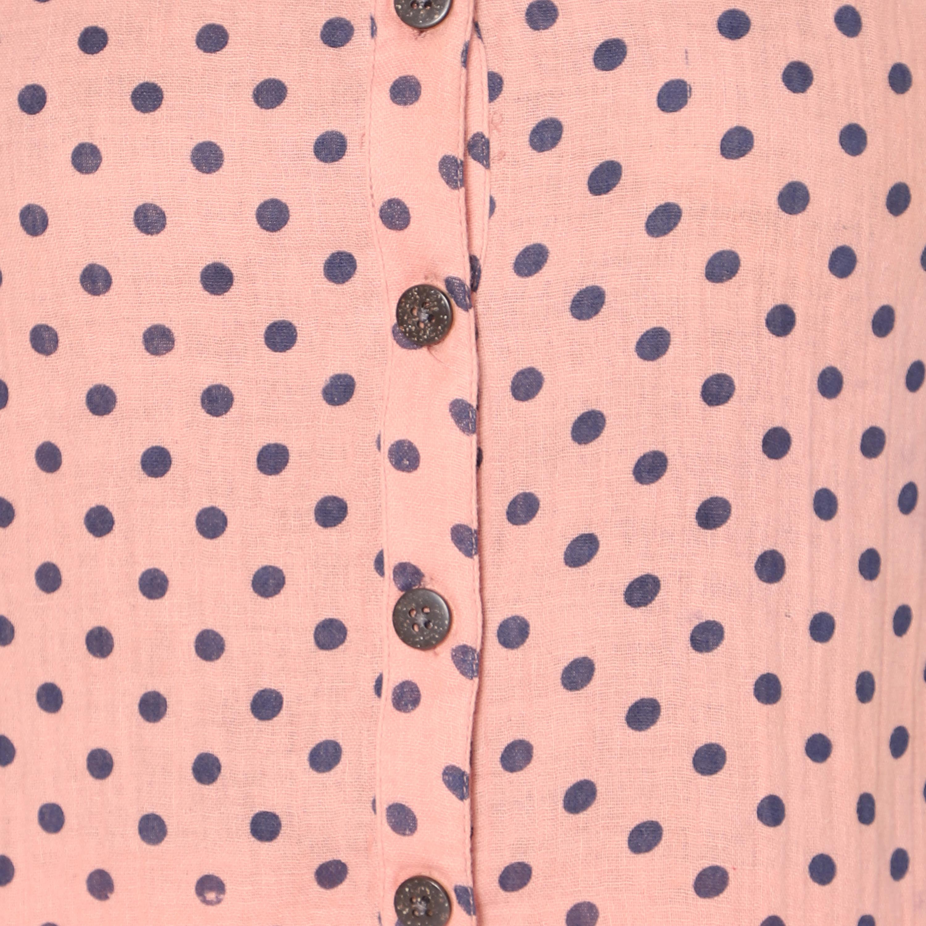 Girls Polka Dot Dress-Peach