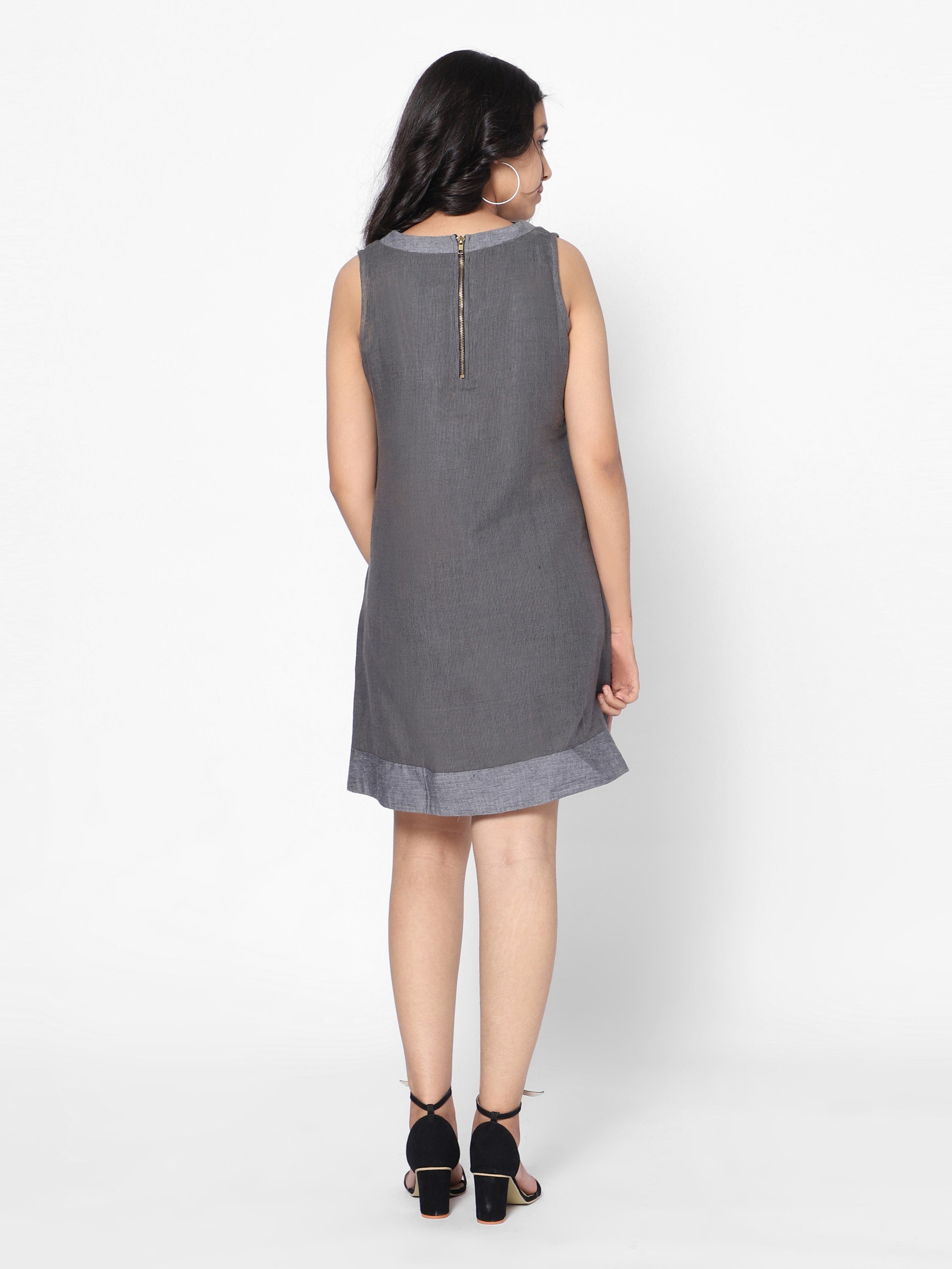 Shift Dress-Grey