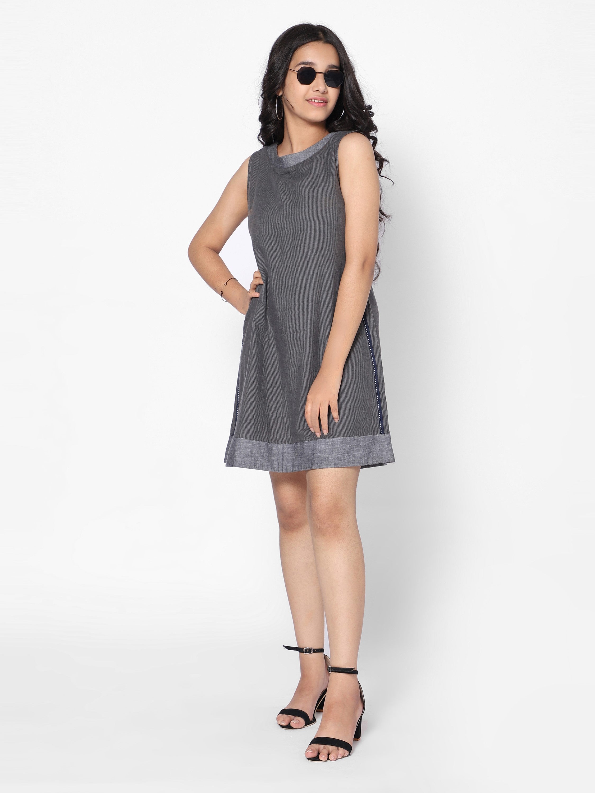 Shift Dress-Grey