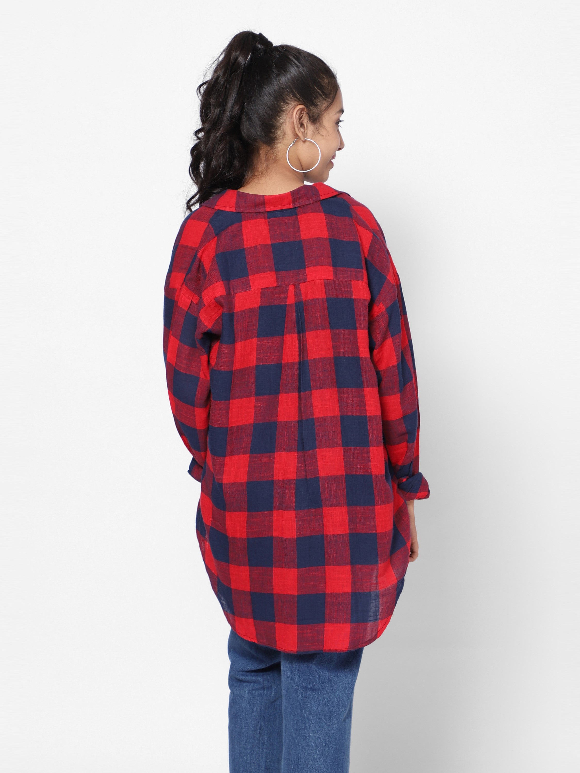 Boyfriend Shirt-Red