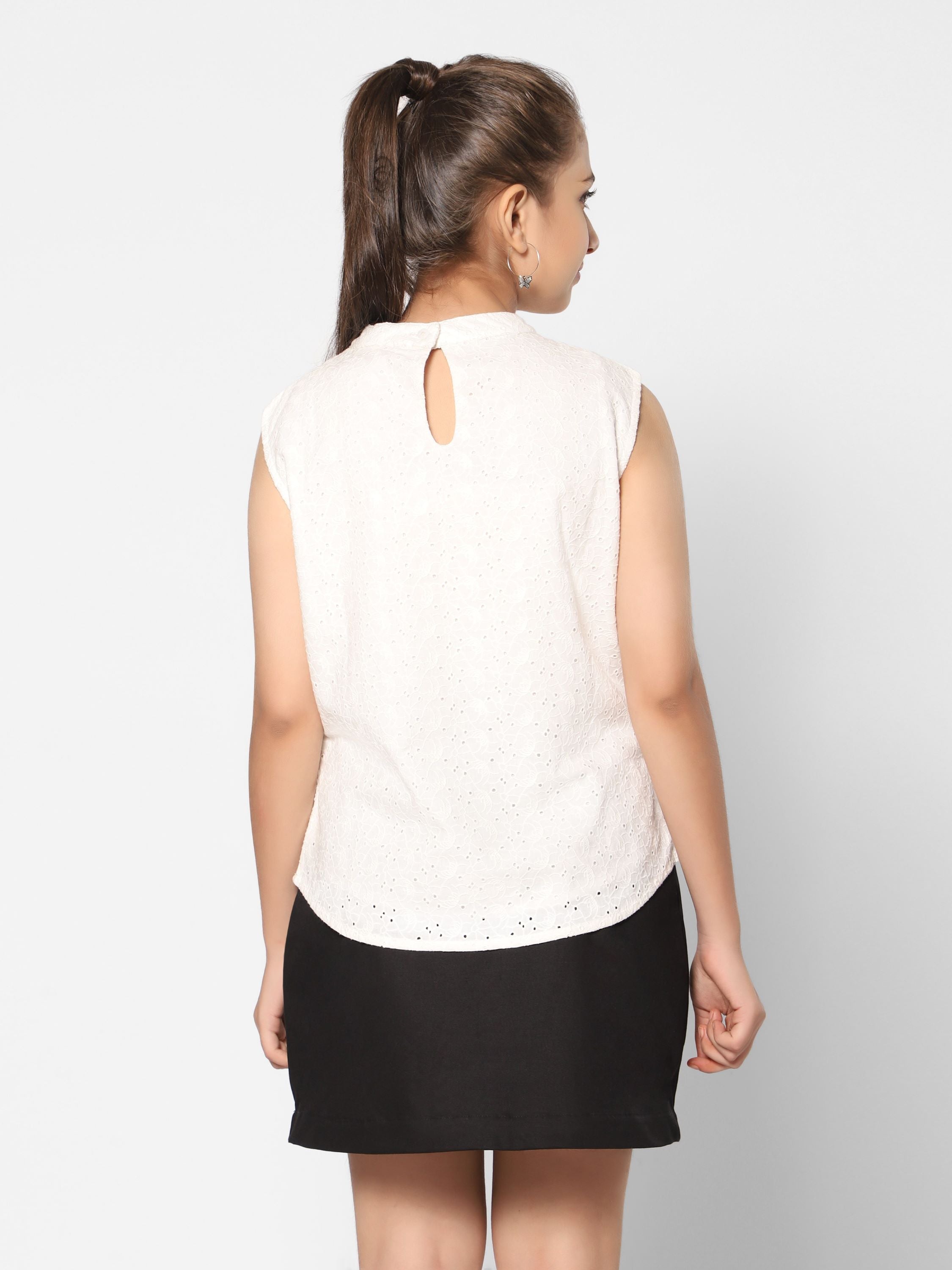 Schiffley Top -  White